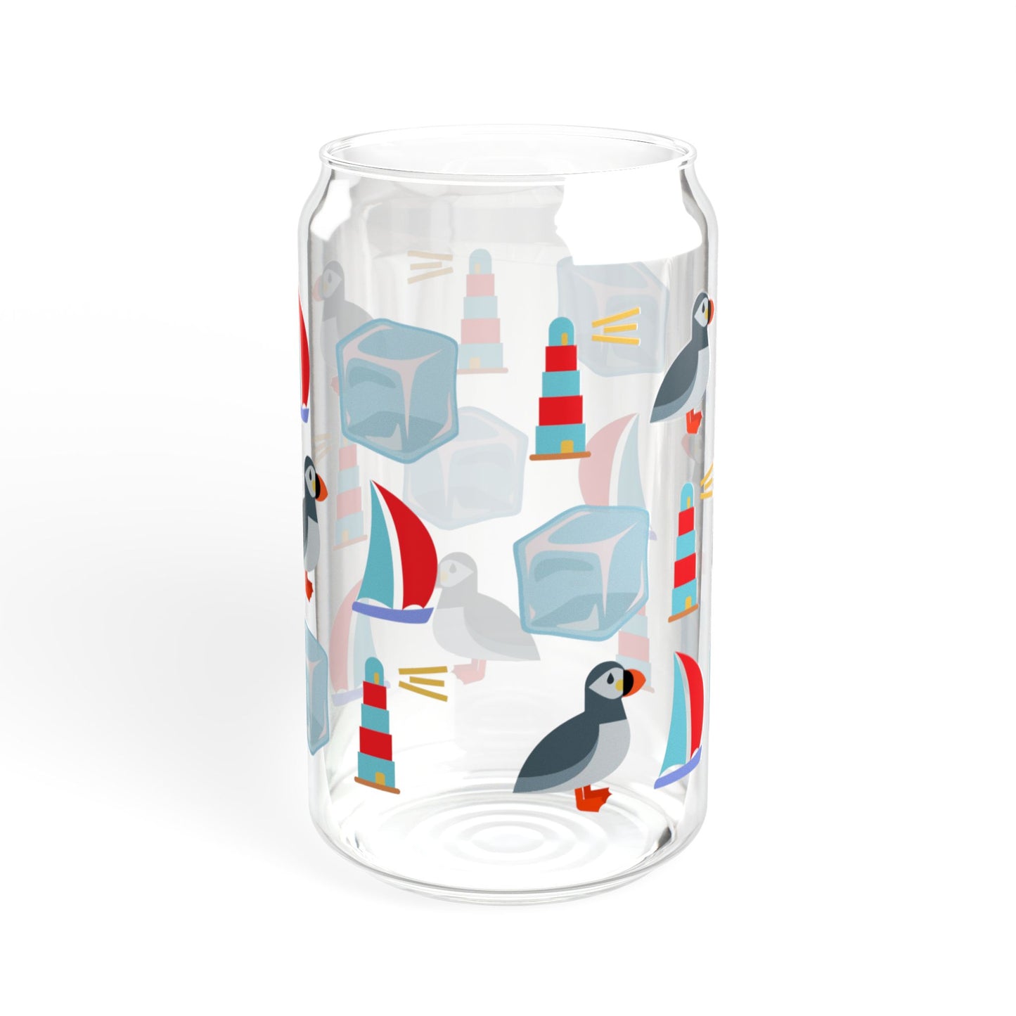 Puffins Sipper Glass, 16oz