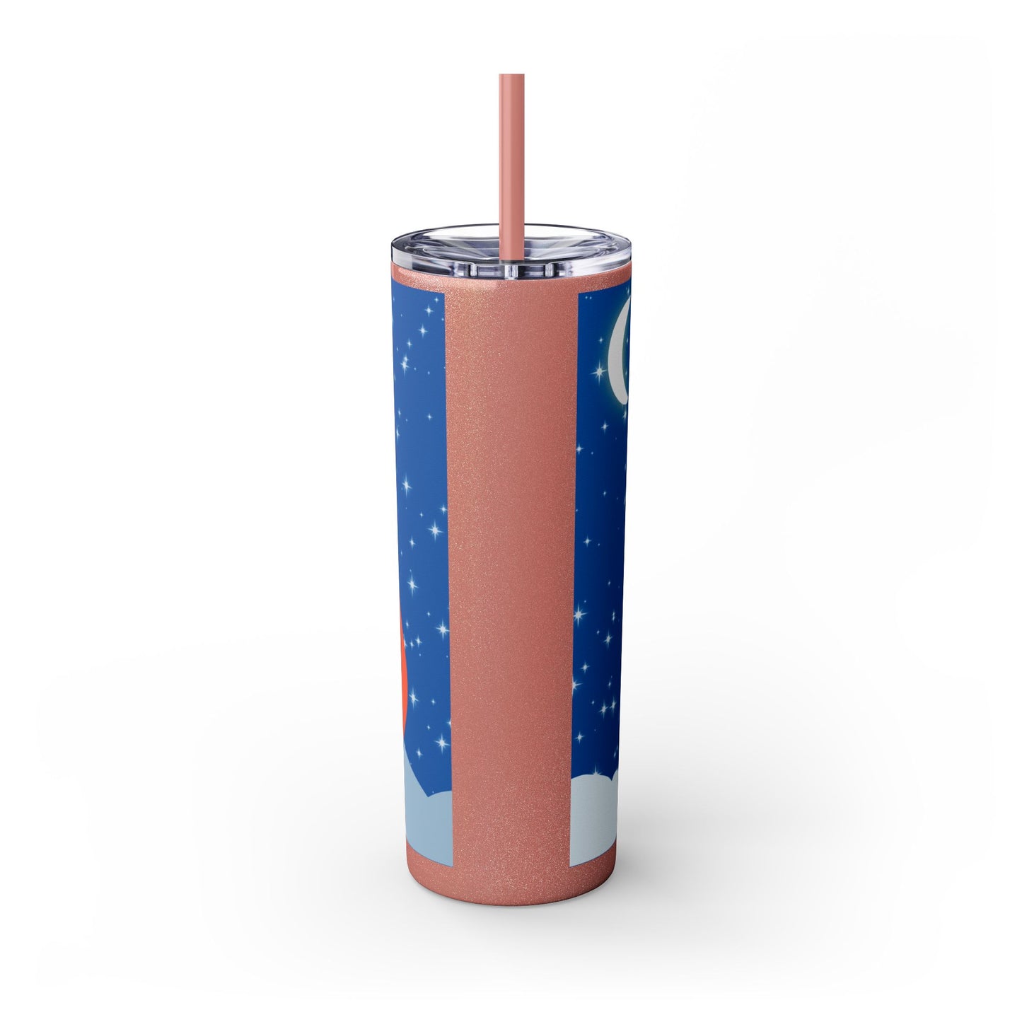 Snow Jumping Fox Tumbler with Straw, 20oz