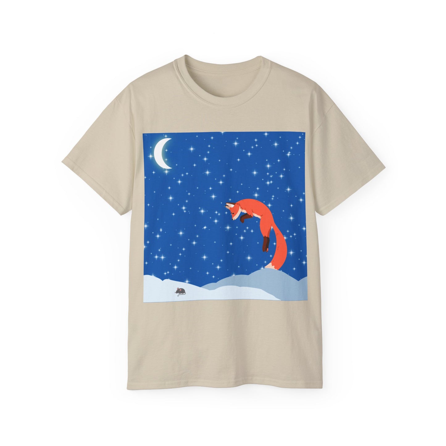 Snow Jumping Fox Unisex Ultra Cotton Tee