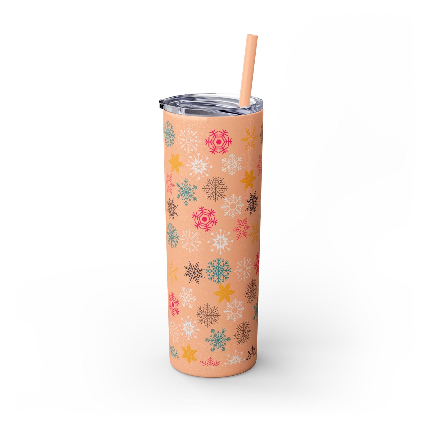 Vaso con pajita Let it Snow Rainbows, 20 oz