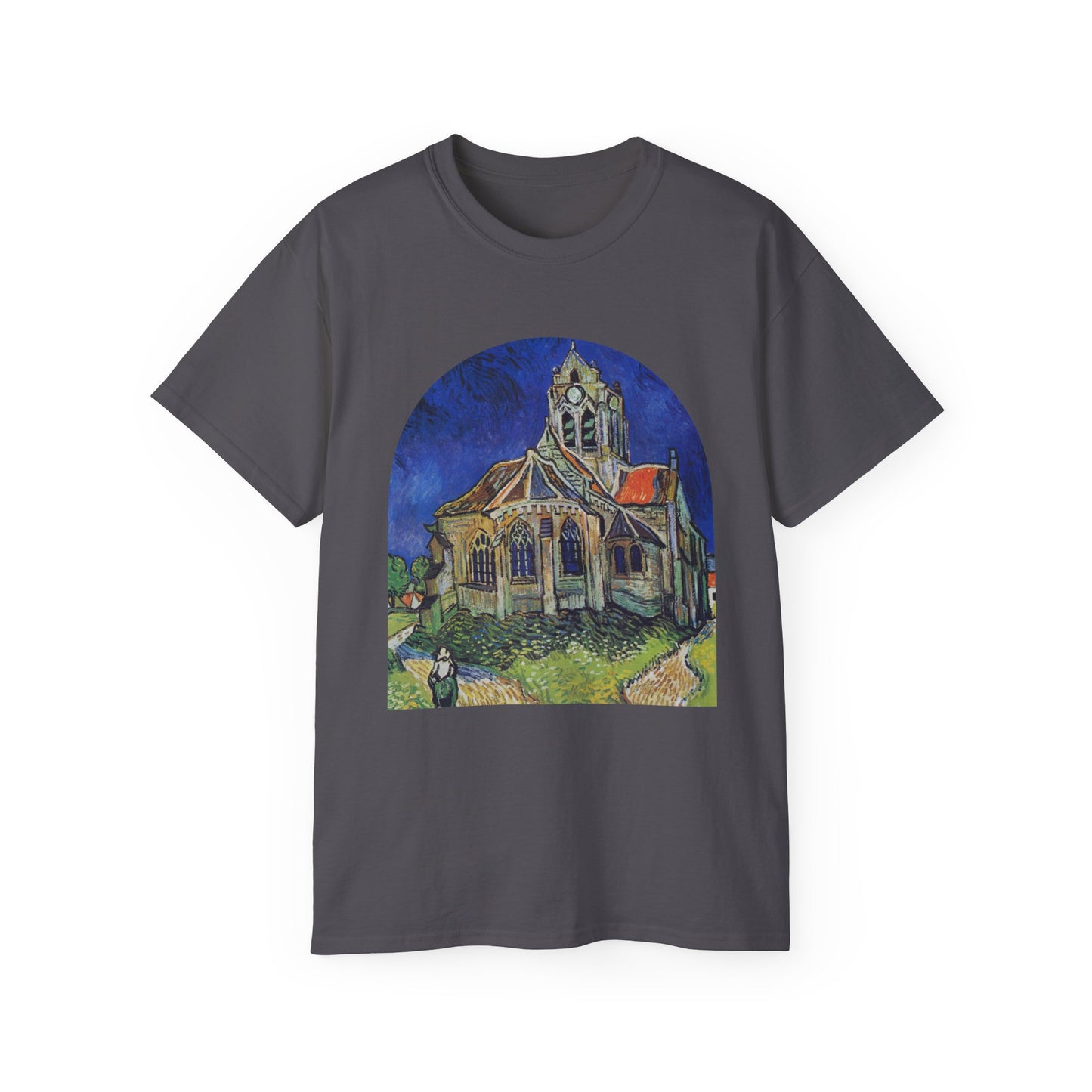 Vincent Van Gogh, The Church at Auvers 1890 Ultra Cotton Tee