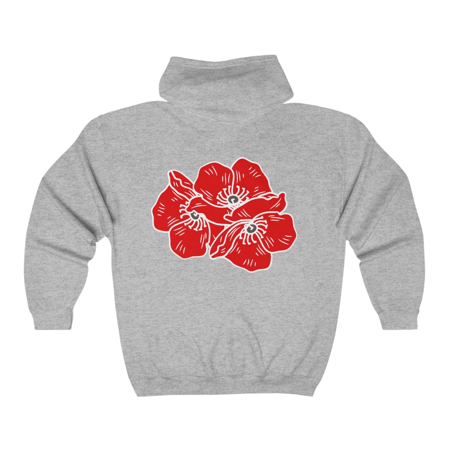 Poppies Unisex Heavy Blend™ Full Zip Hooded Sweatshirt EU