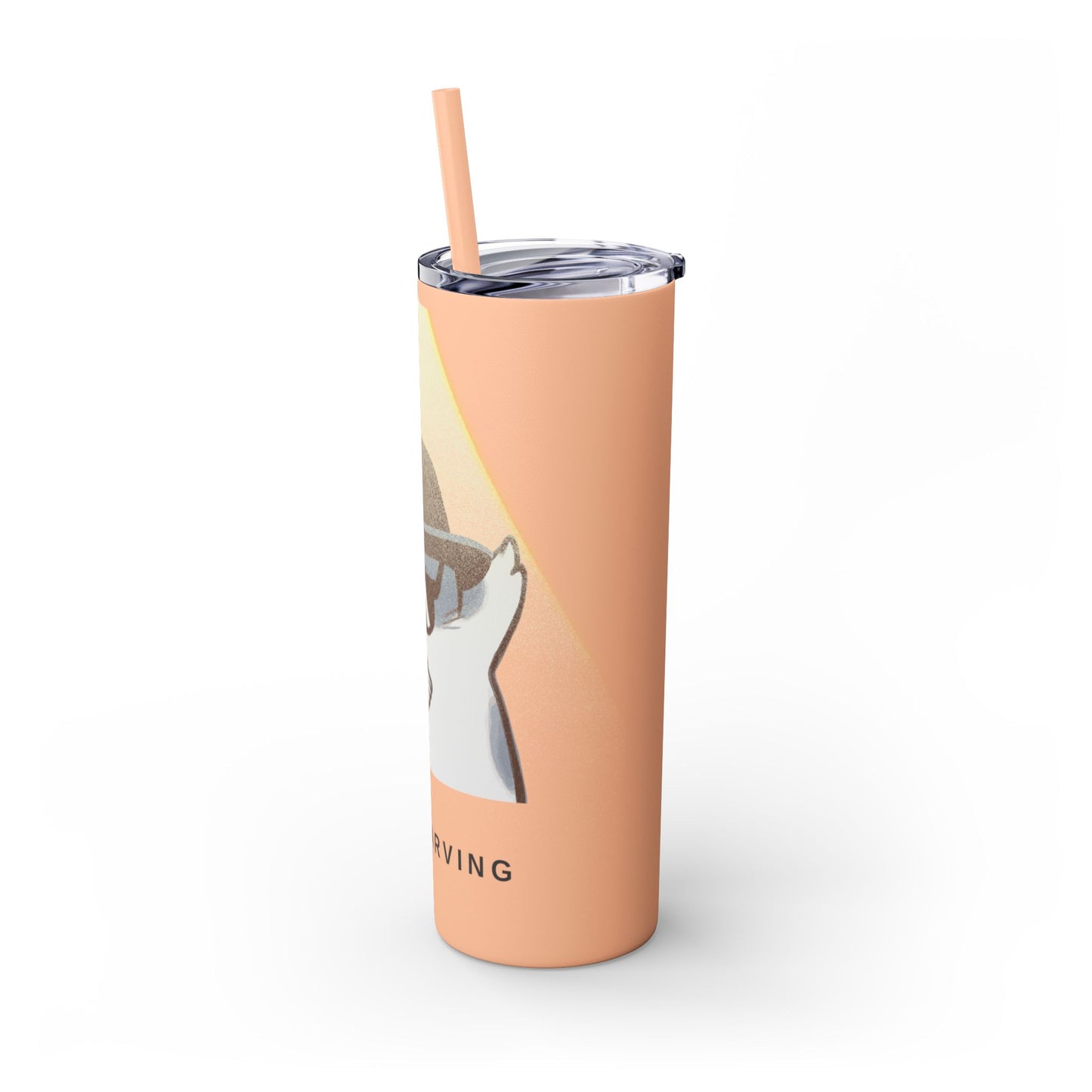 Blues Cat Tumbler with Straw, 20oz