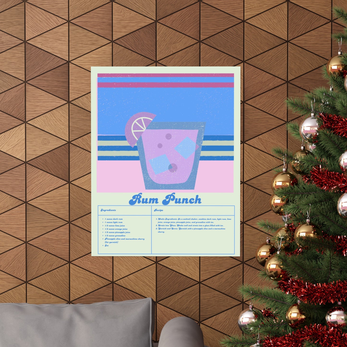 Rum Punch Illustration Vertical Poster