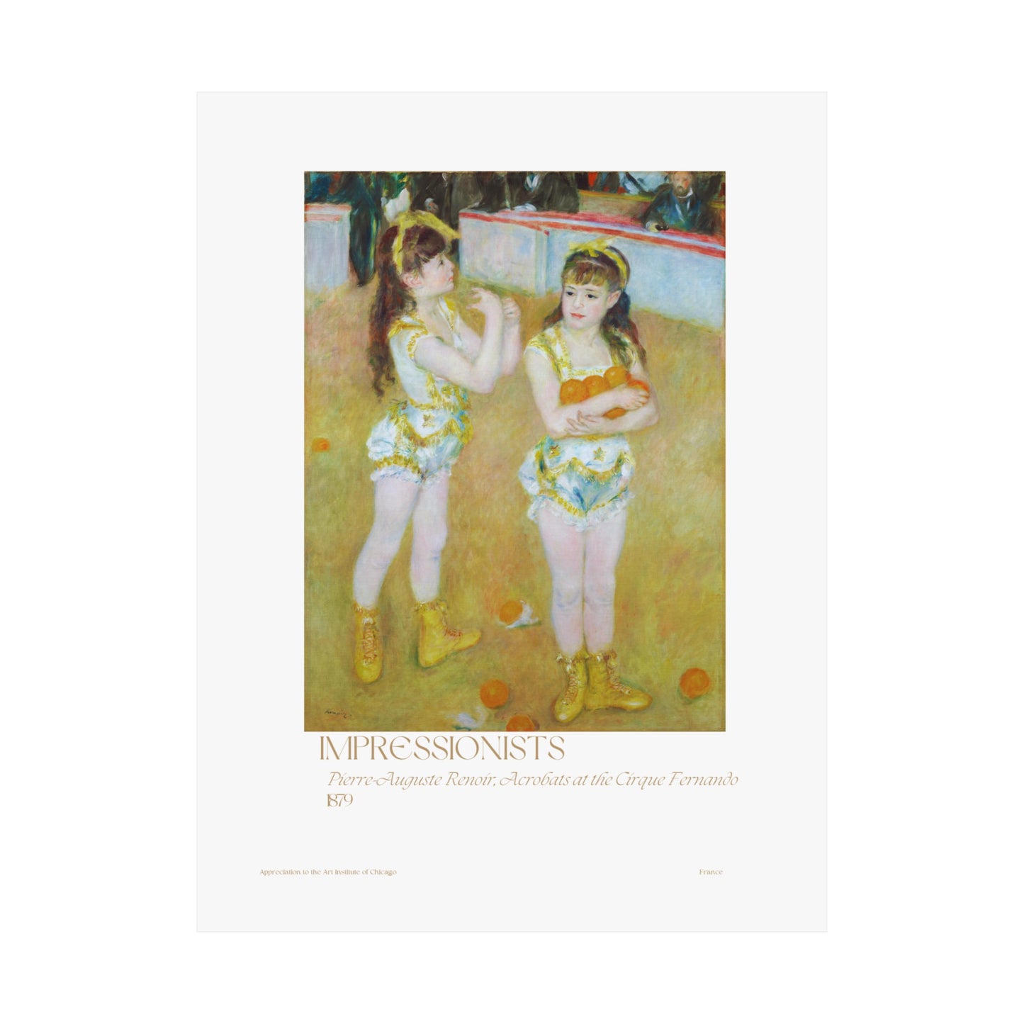 Pierre-Auguste Renoir, Acrobats at the Cirque Fernando Vertical Posters