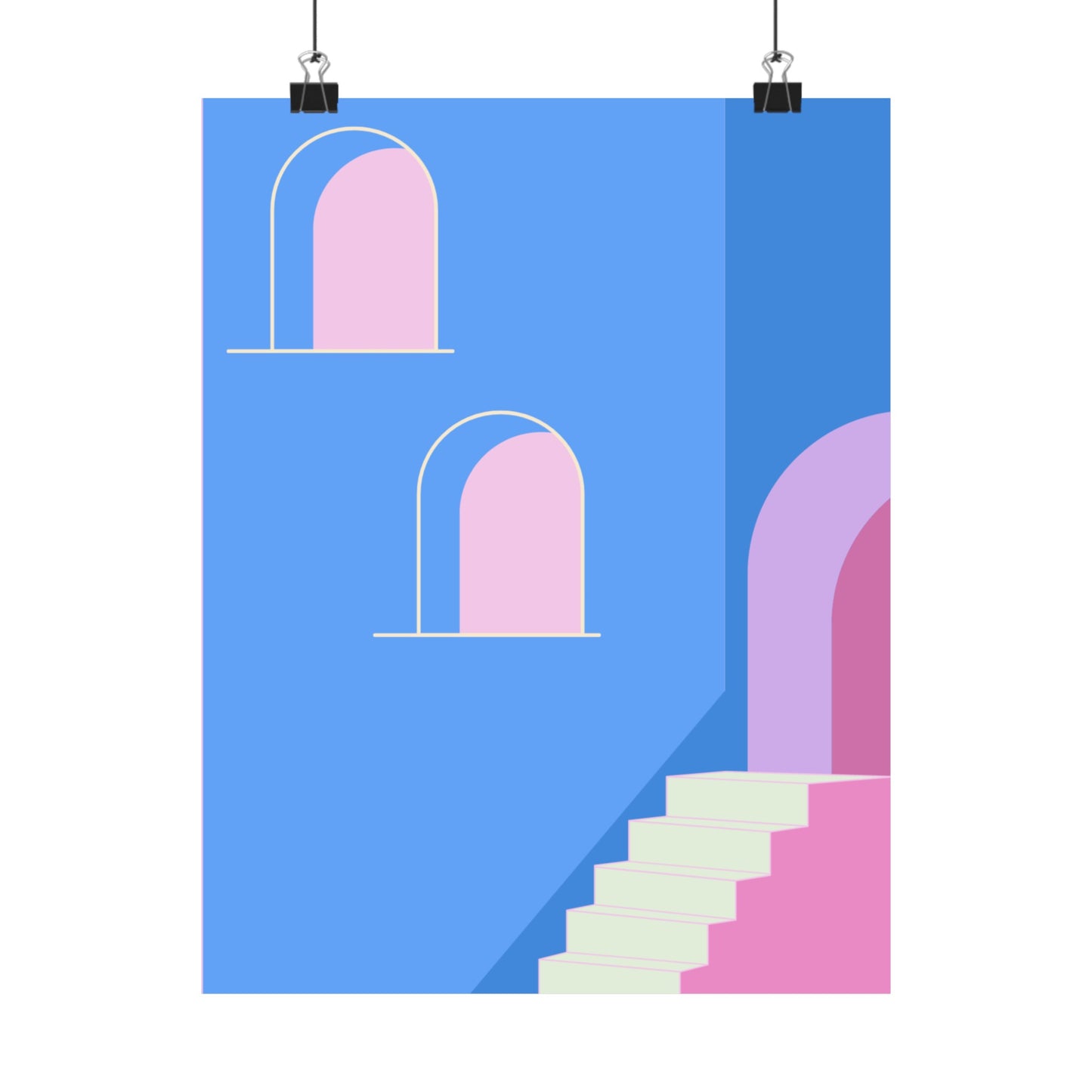 Doorways Illustration Vertical Poster