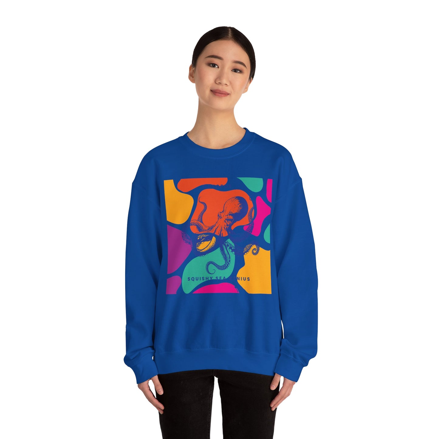 Squishy Sea Genius Octopus Unisex Heavy Blend™ Crewneck Sweatshirt