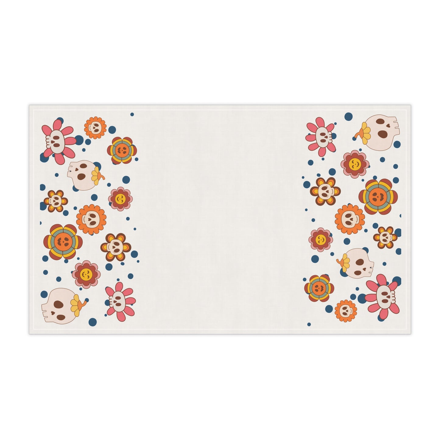 Skull Flowers White Towels cotton