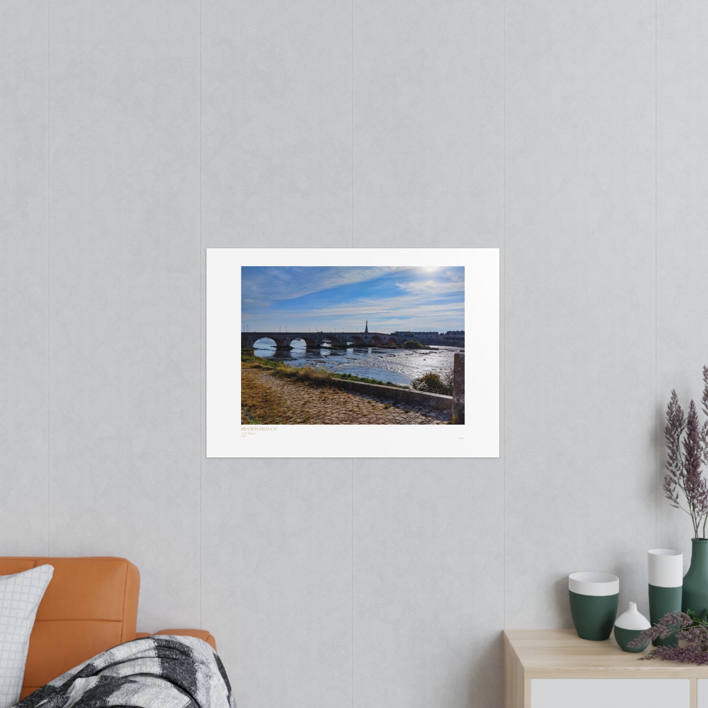 River In France Matte Photograph Horizontal Posters EU