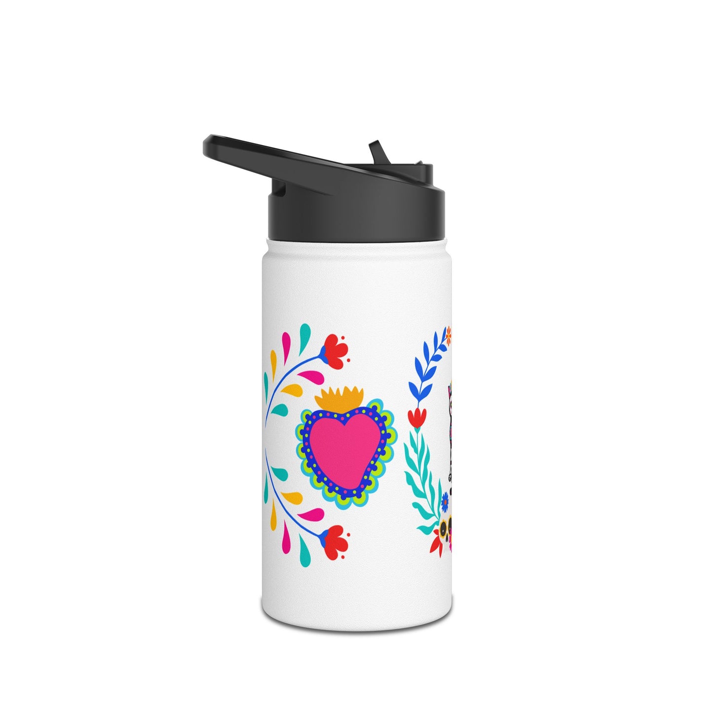 Día De La Kittie Stainless Steel Water Bottle, Standard Lid