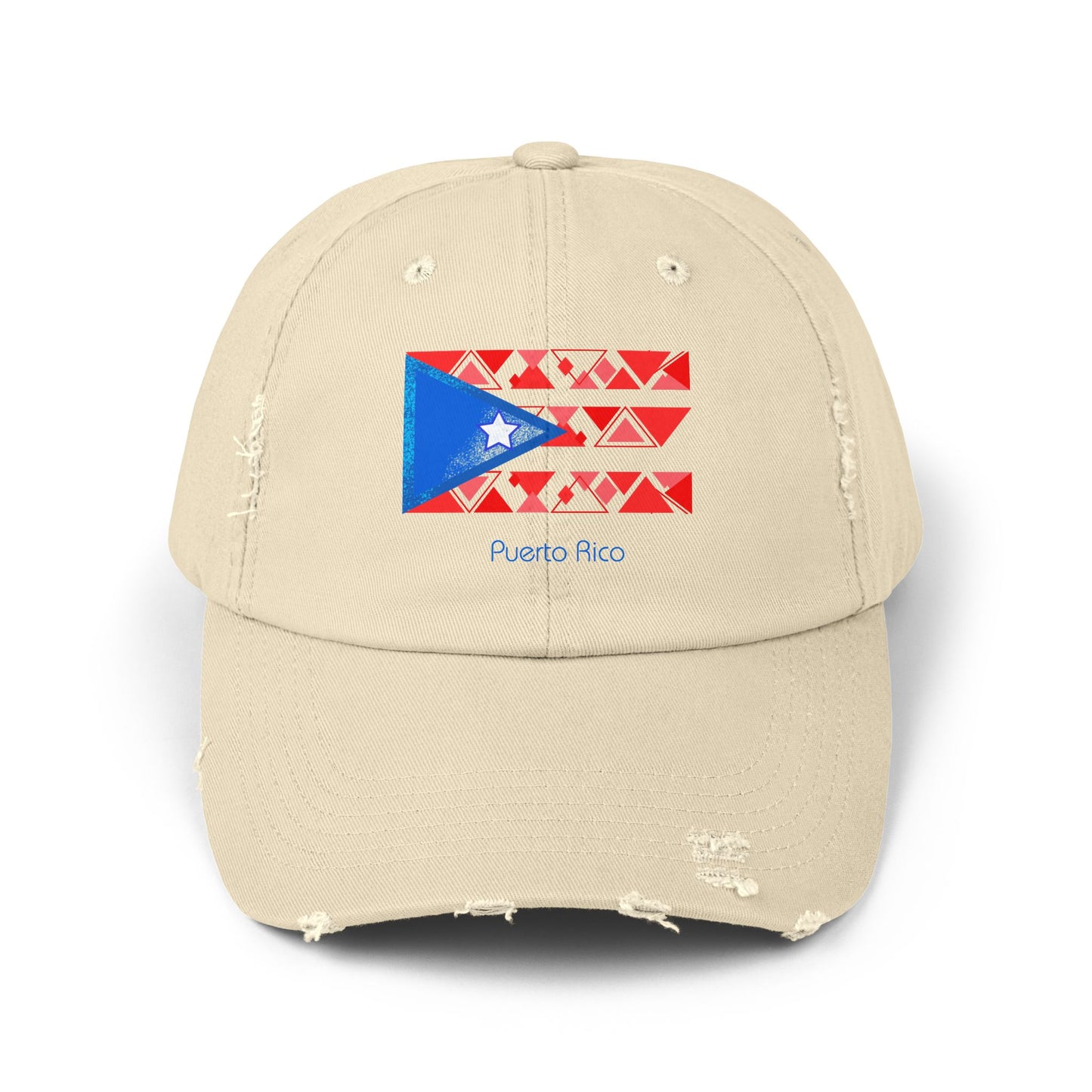 Modern Puerto Rico Unisex Distressed Cap