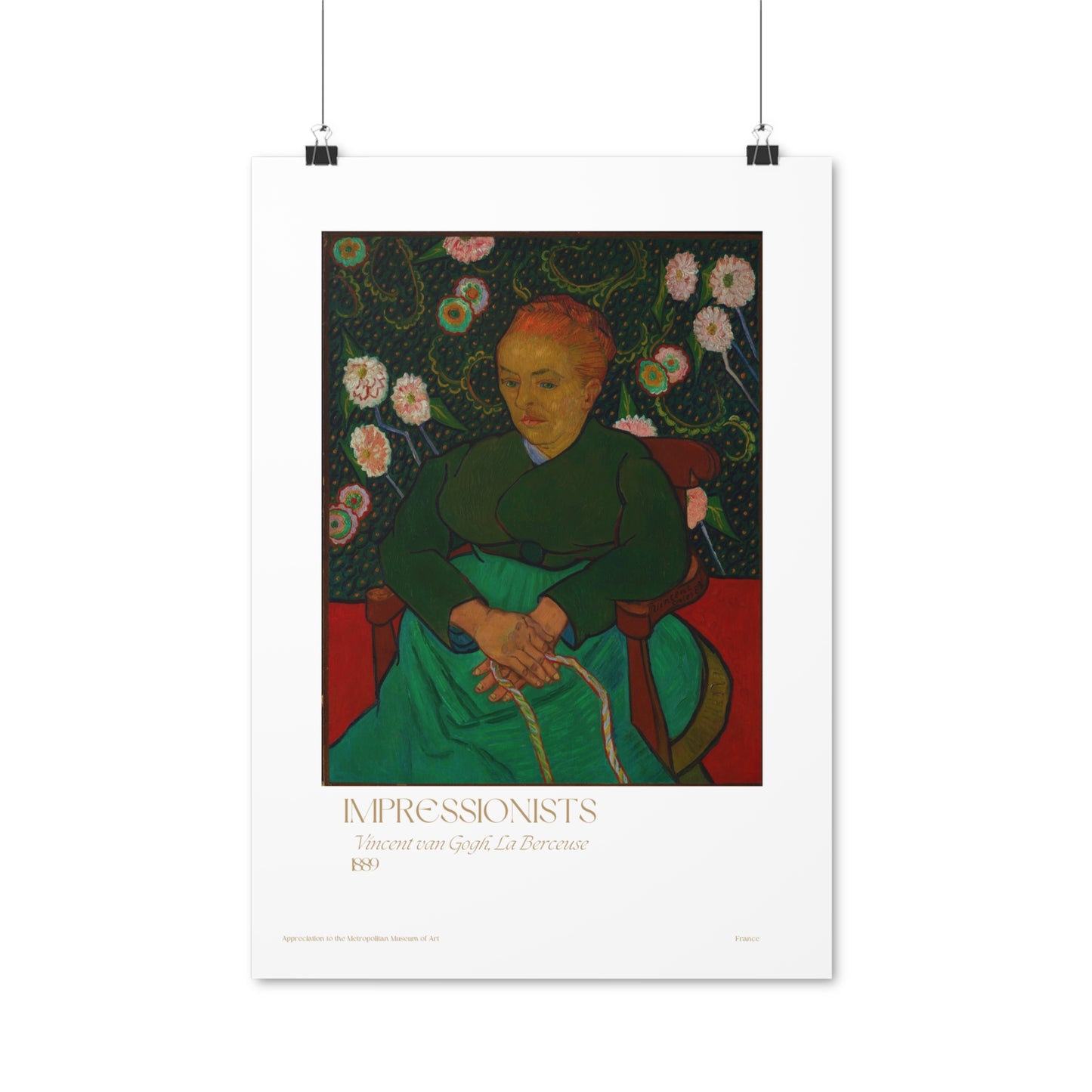 Vincent van Gogh, La Berceuse 1889 Vertical Poster EU