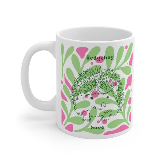 Taza de amor de erizo de 11 oz 