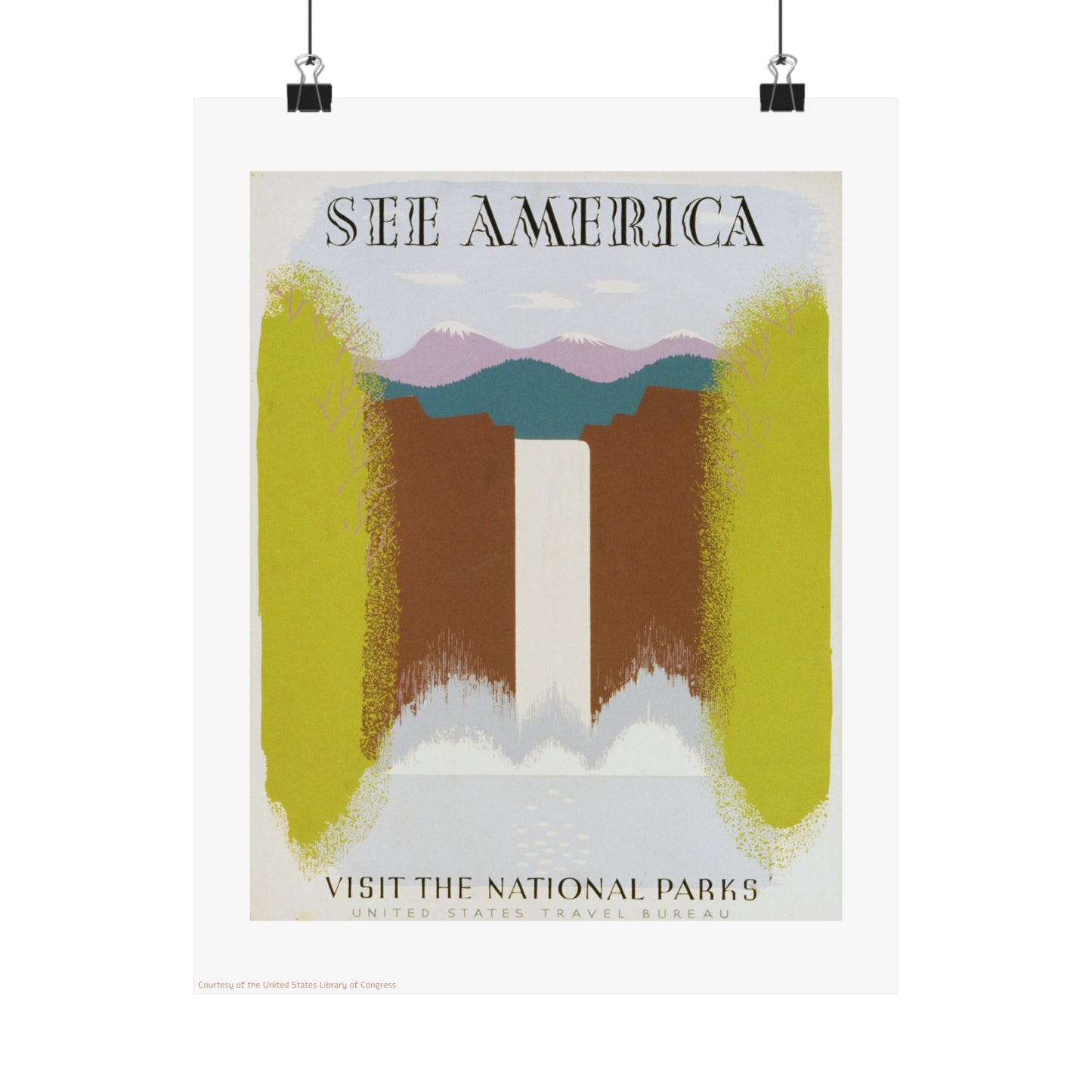 See America Illustration Vertical Poster