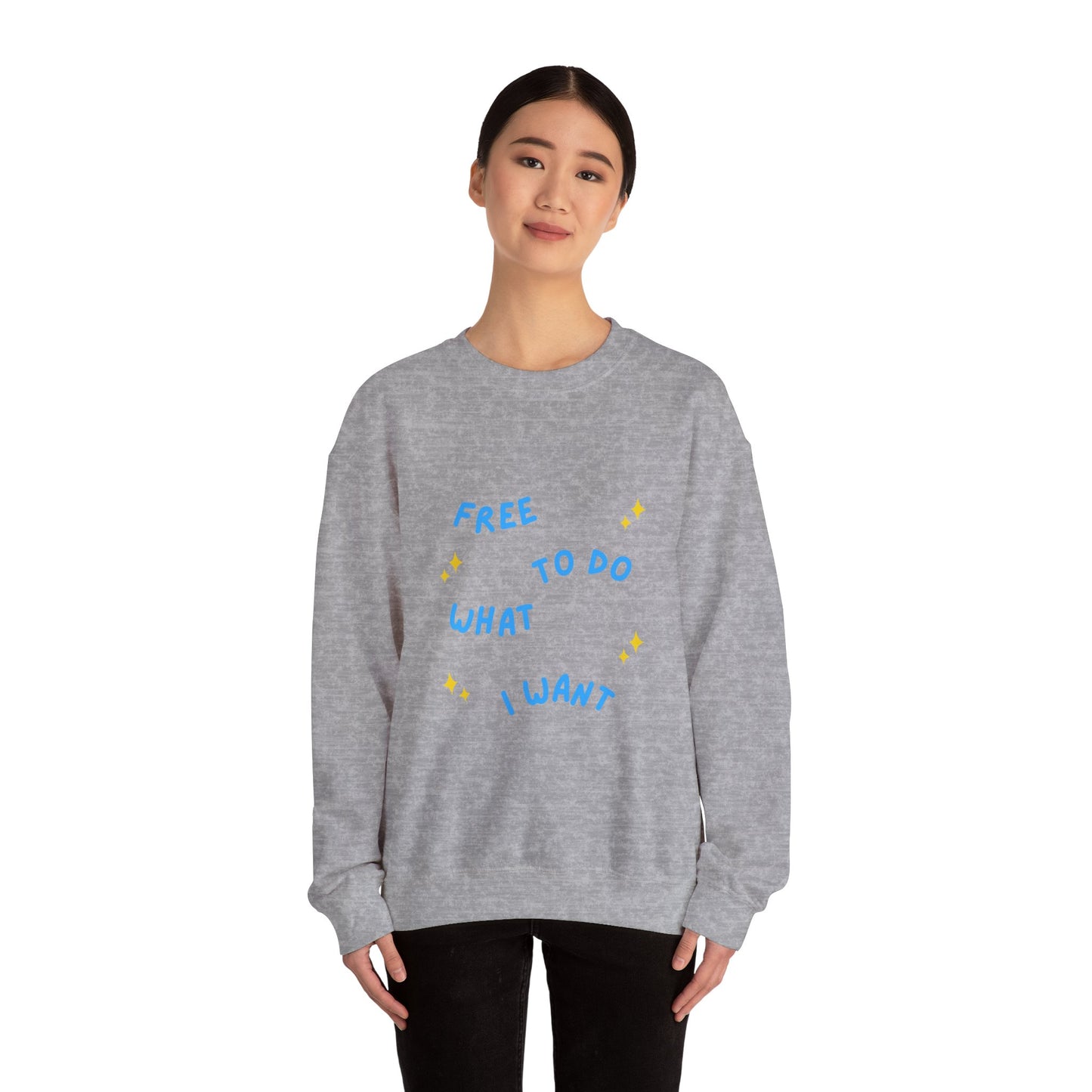 Free To Do What I Want Unisex Heavy Blend™ Crewneck Sweatshirt EU