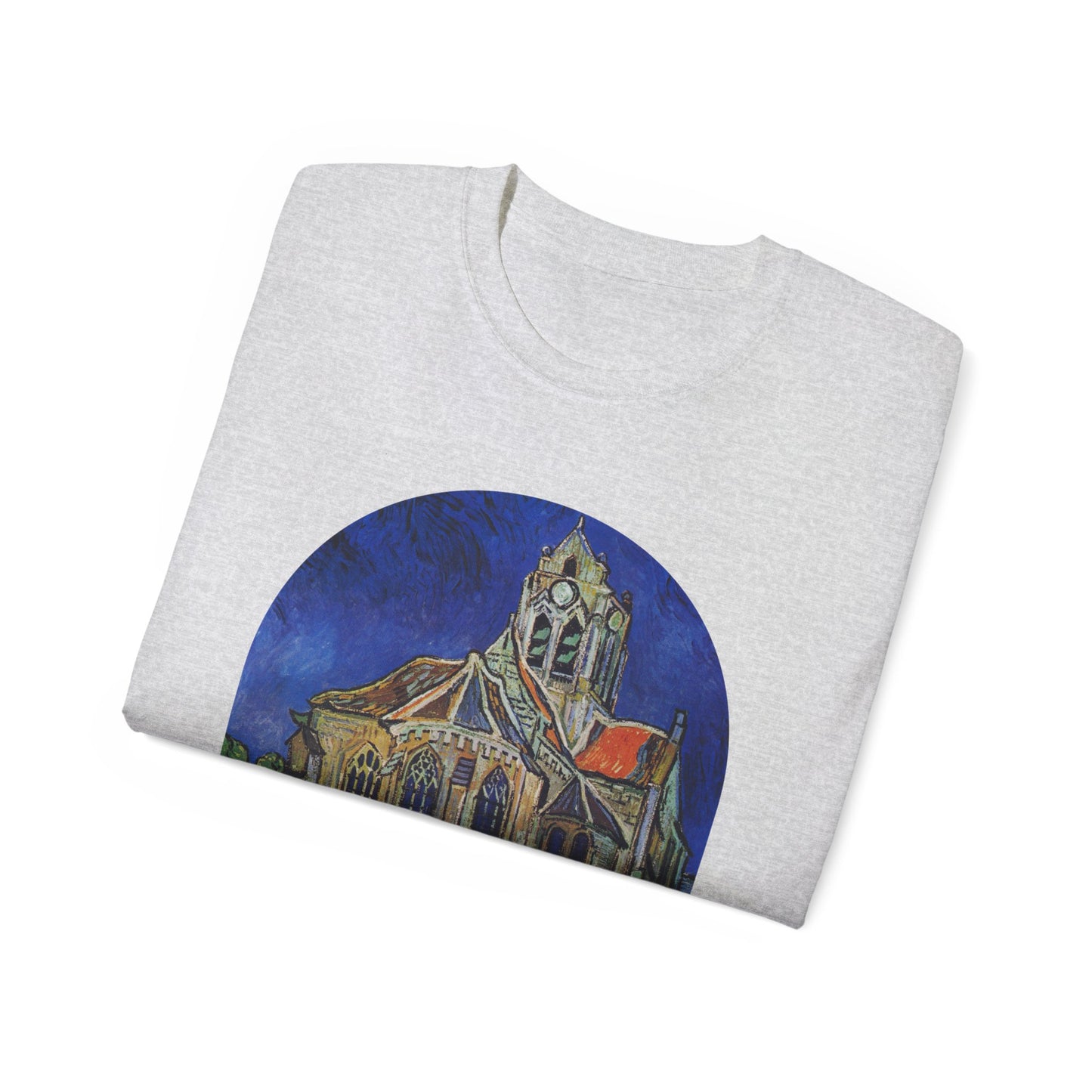 Vincent Van Gogh, The Church at Auvers 1890 Ultra Cotton Tee