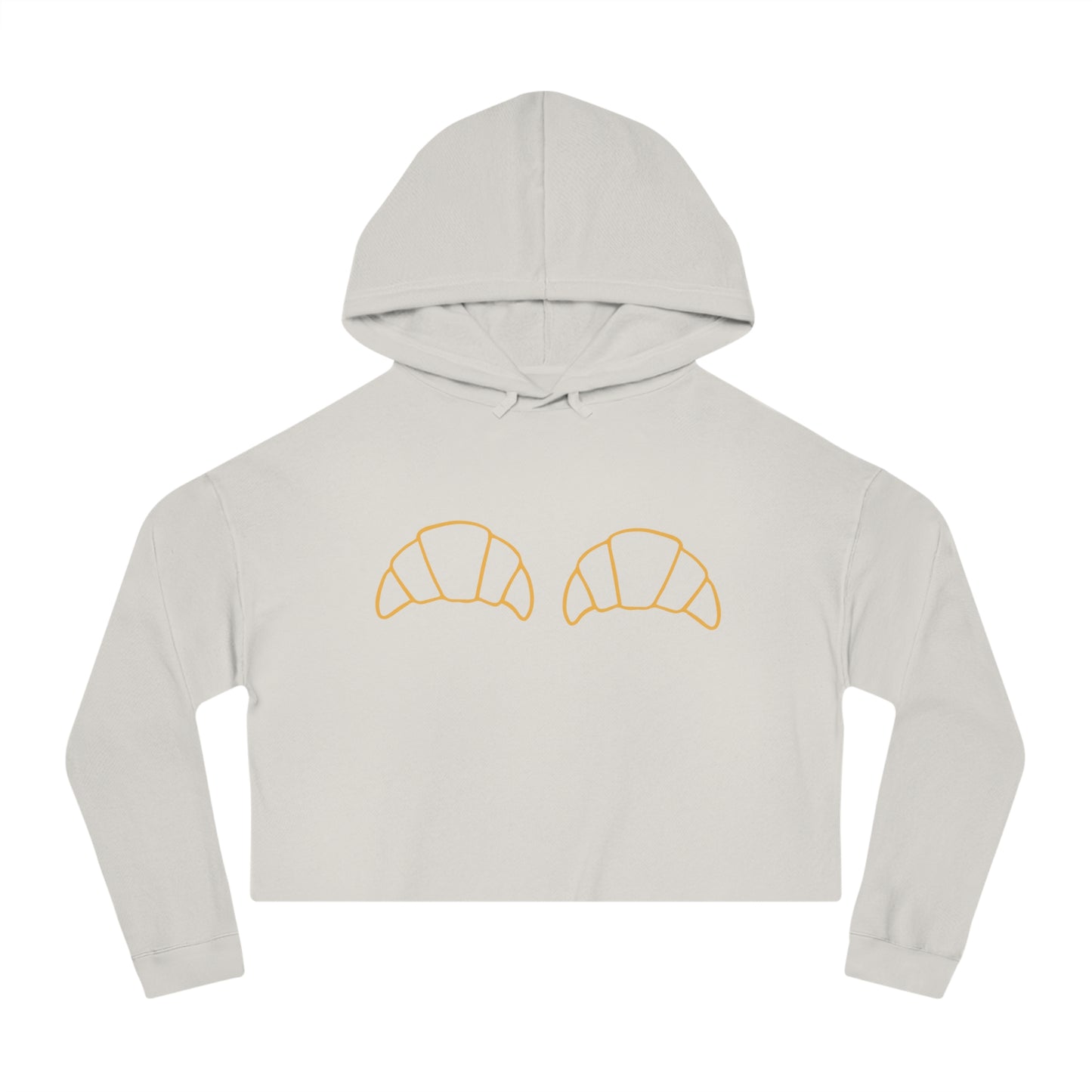 Itty Bitty Croissants Women’s Cropped Hooded Sweatshirt