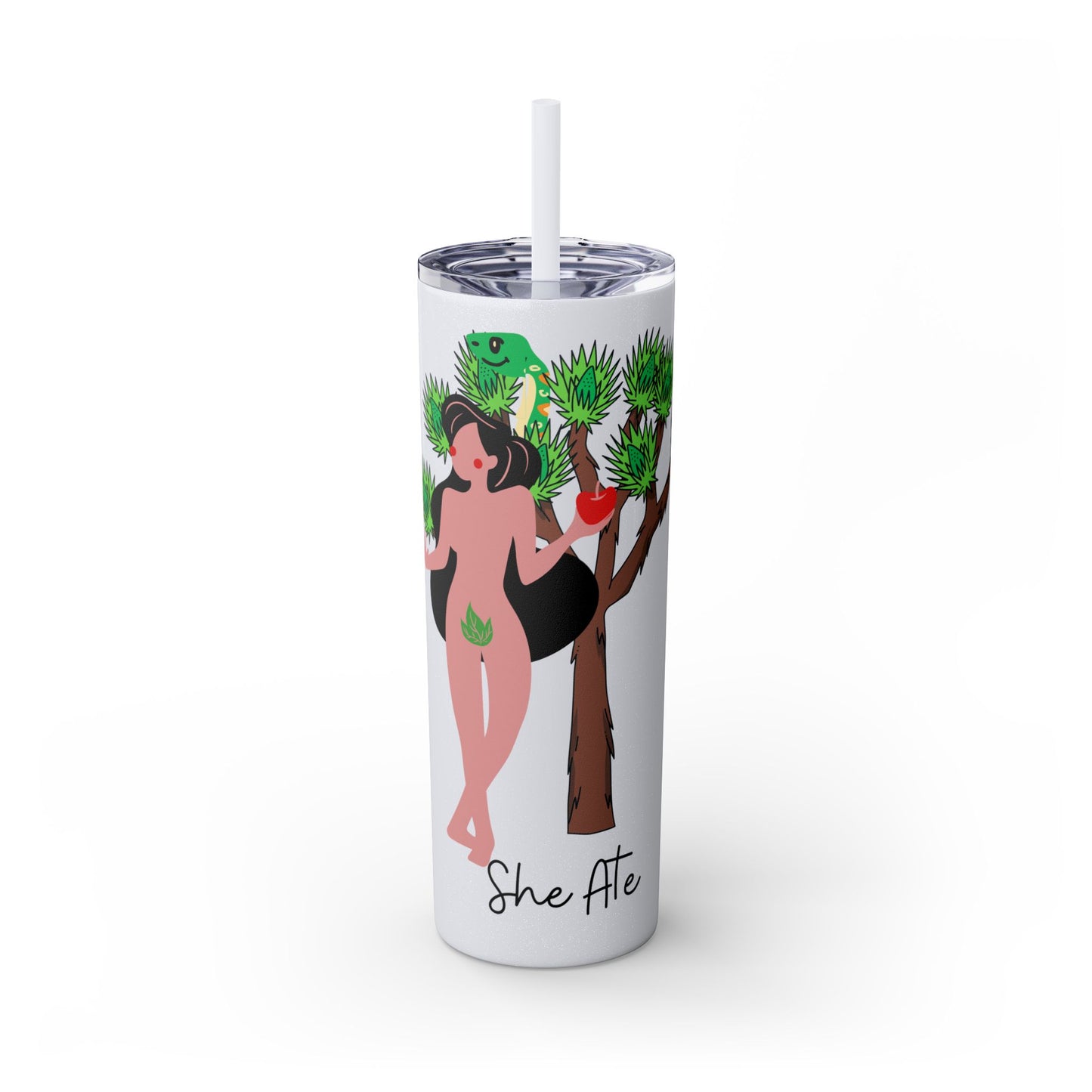 Vaso Eve She Ate con pajita, 20 oz