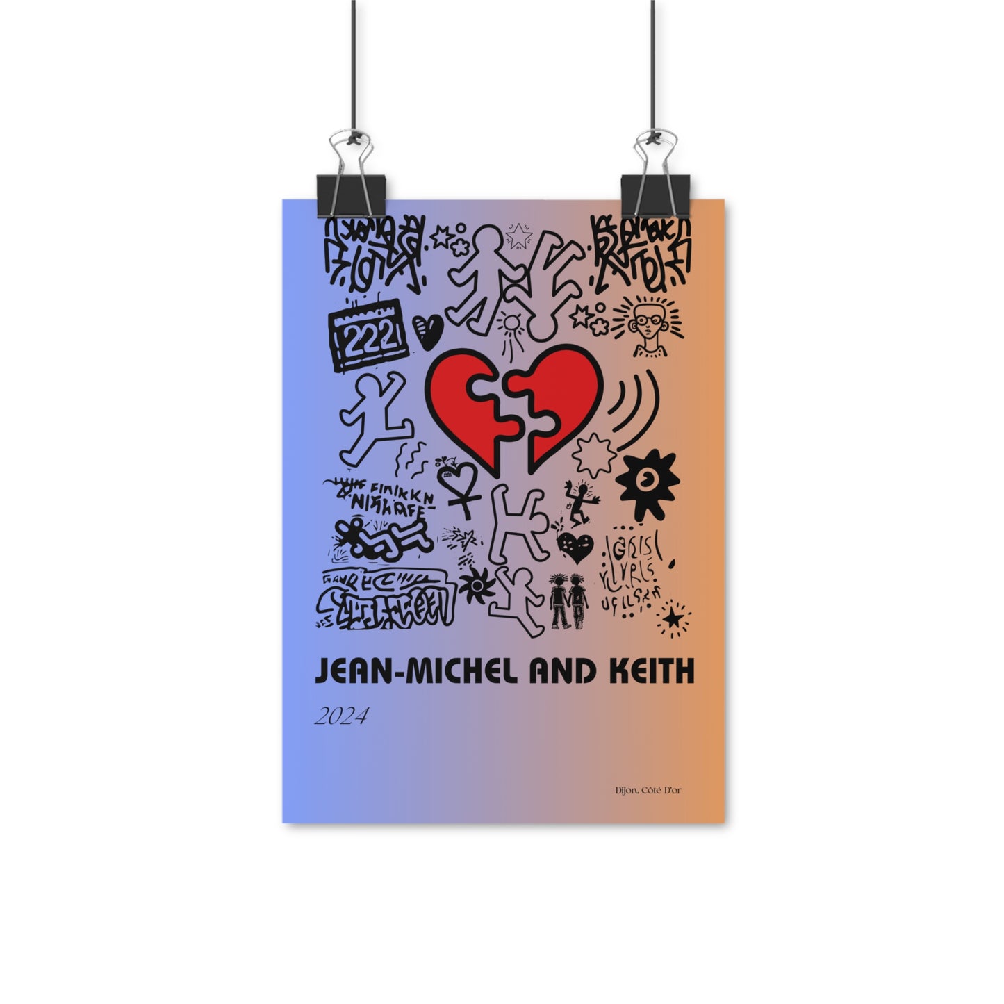 Jean-Michel And Keith Vertical Posters EU