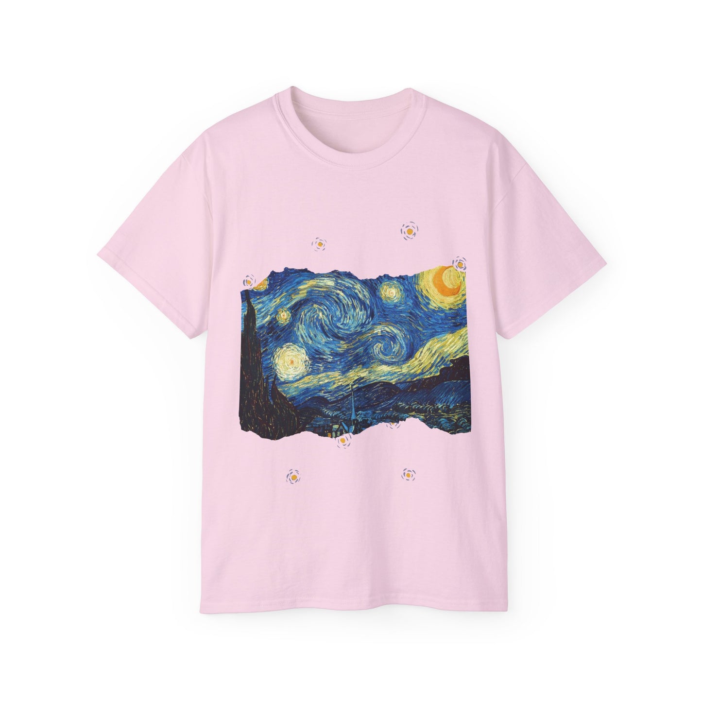 Camiseta de algodón ultradelgada de Vincent Van Gogh, La noche estrellada, 1889, UE