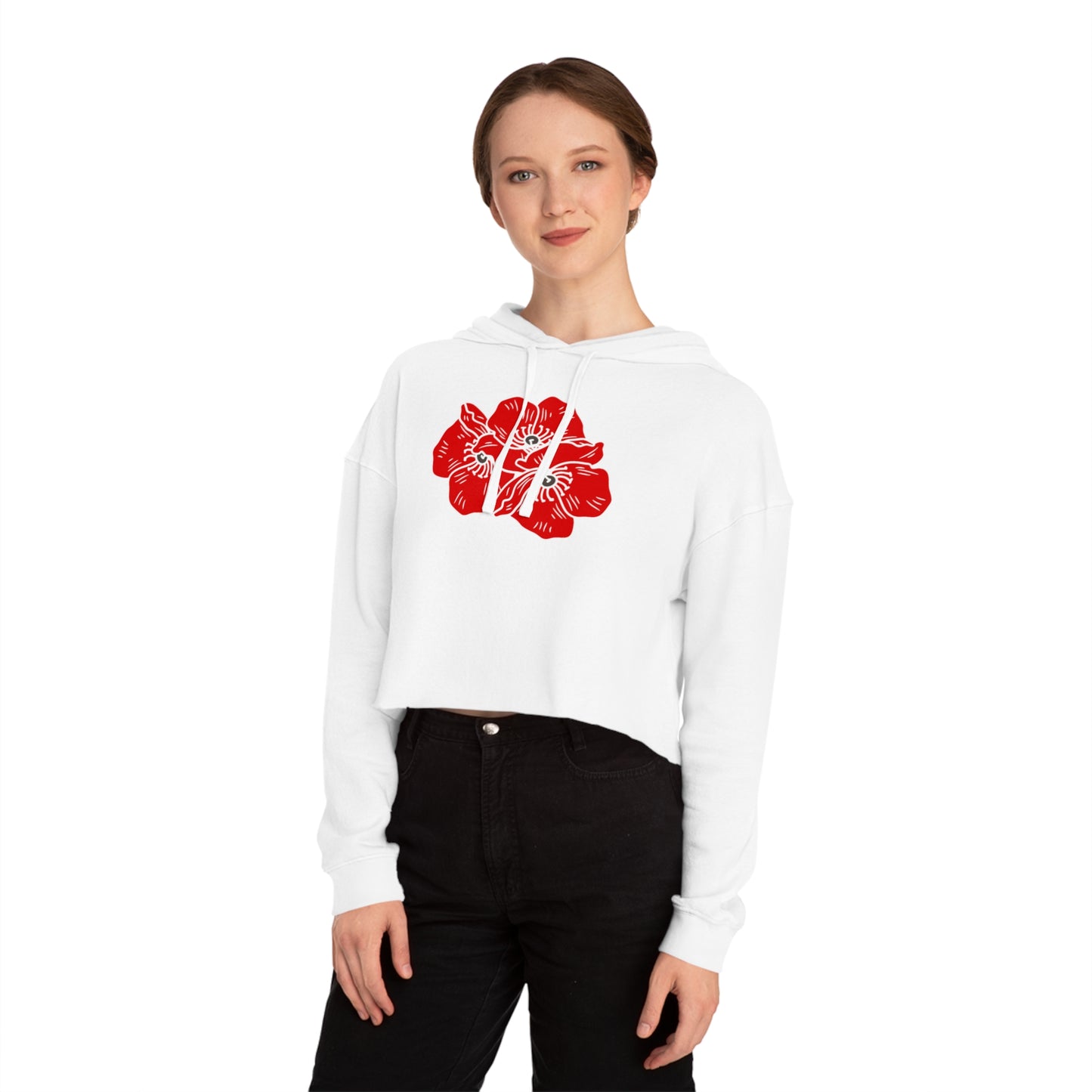 Poppies Women’s Cropped Hooded Sweatshirt