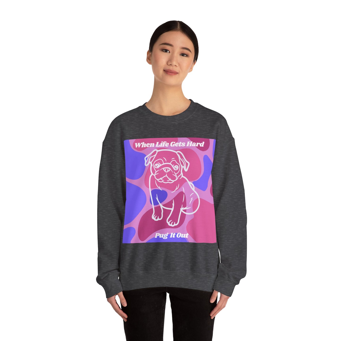 Charming Pug Unisex Heavy Blend™ Crewneck Sweatshirt EU