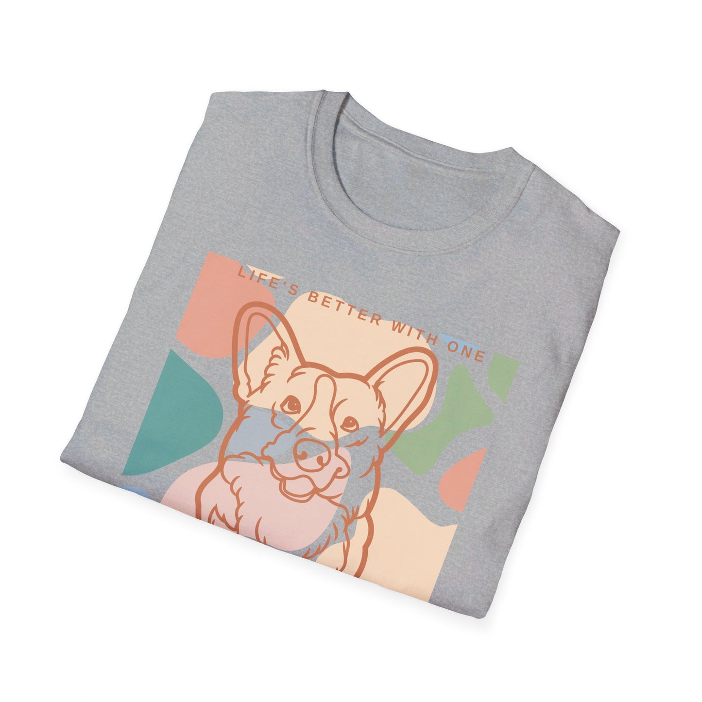 Cute corgi Unisex Softstyle T-Shirt Two Sided