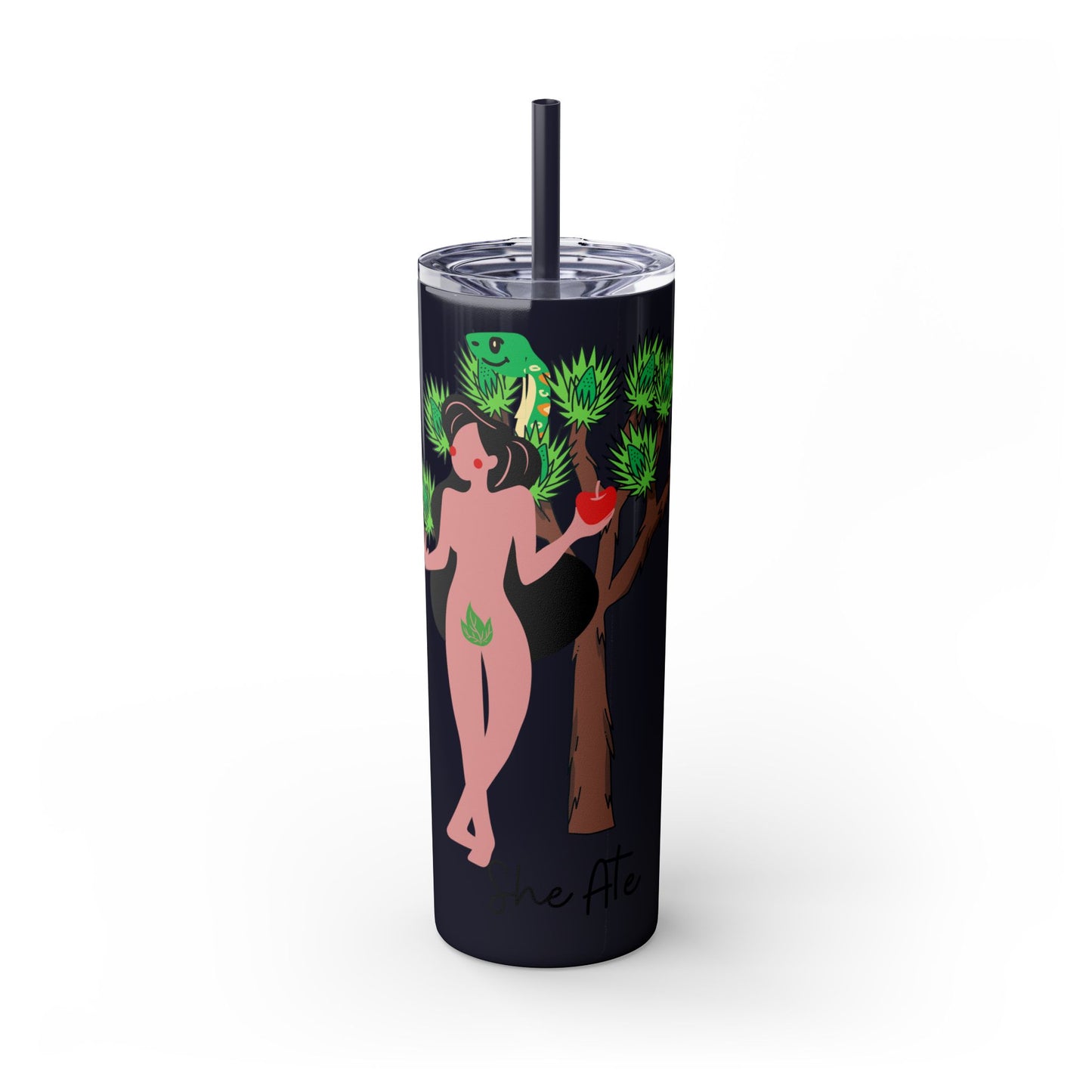 Vaso Eve She Ate con pajita, 20 oz