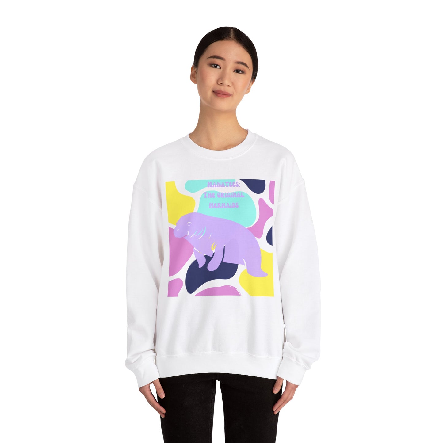 The Original Mermaid Manatee Unisex Heavy Blend™ Crewneck Sweatshirt