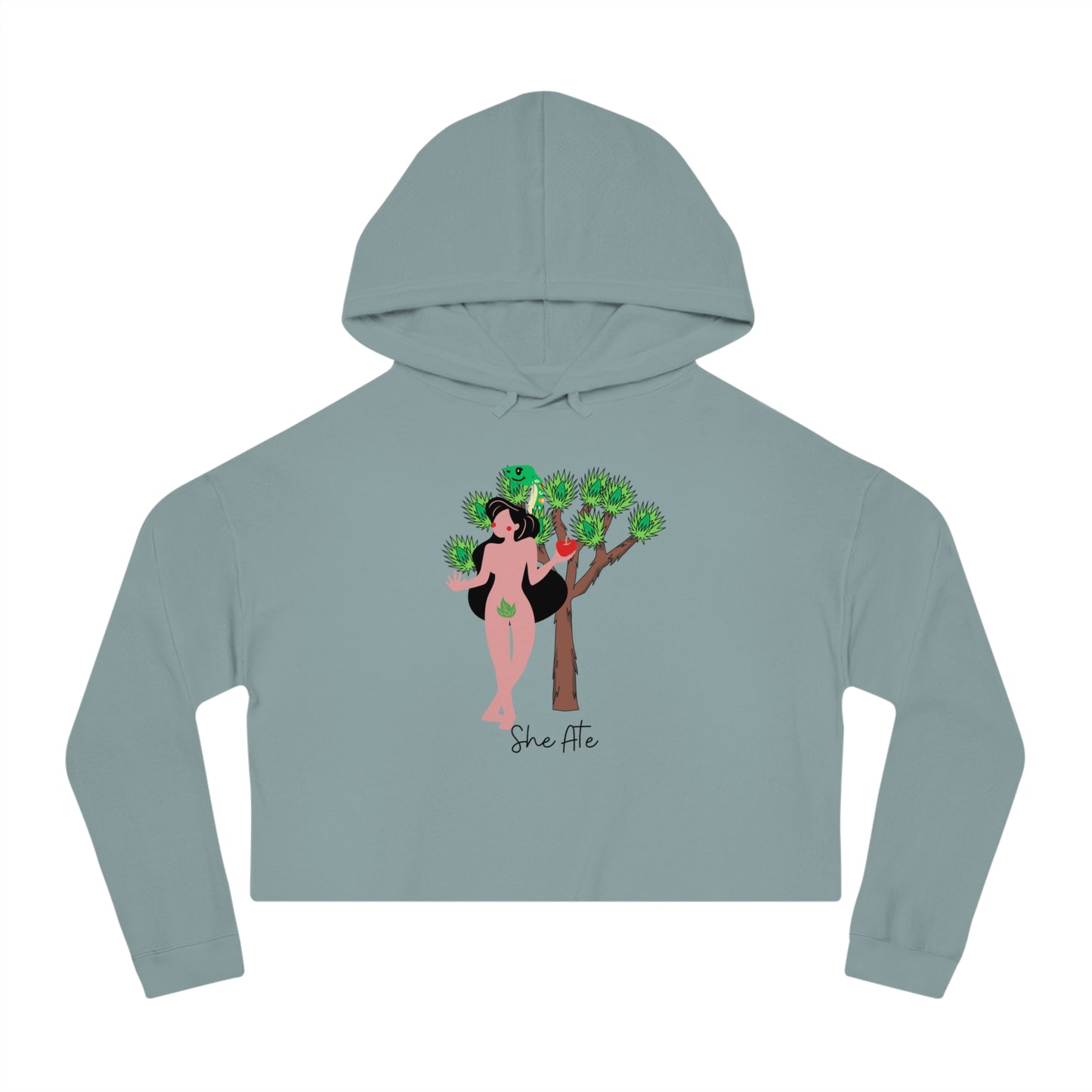 Eve She Ate Crop Hoodie