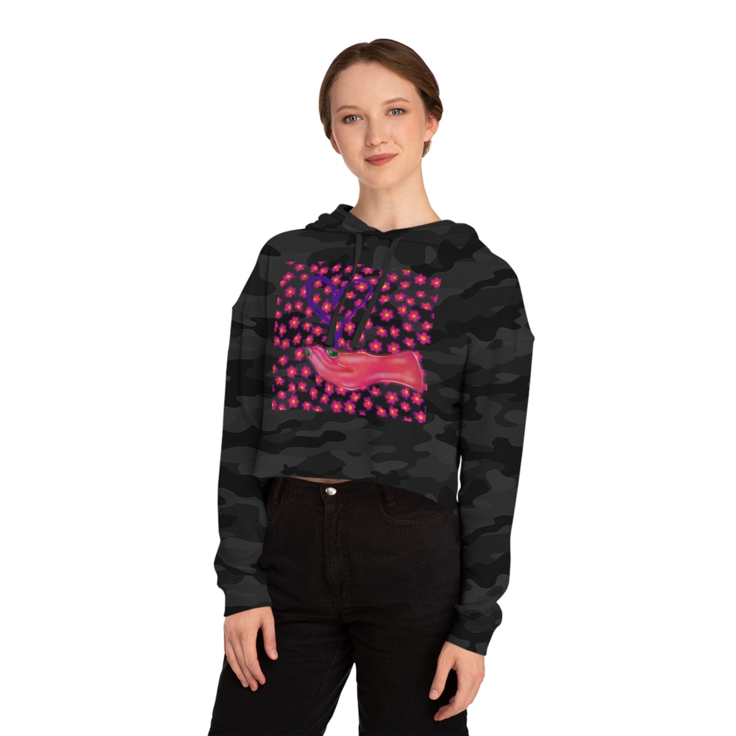 Sudadera corta con capucha para mujer My Heart