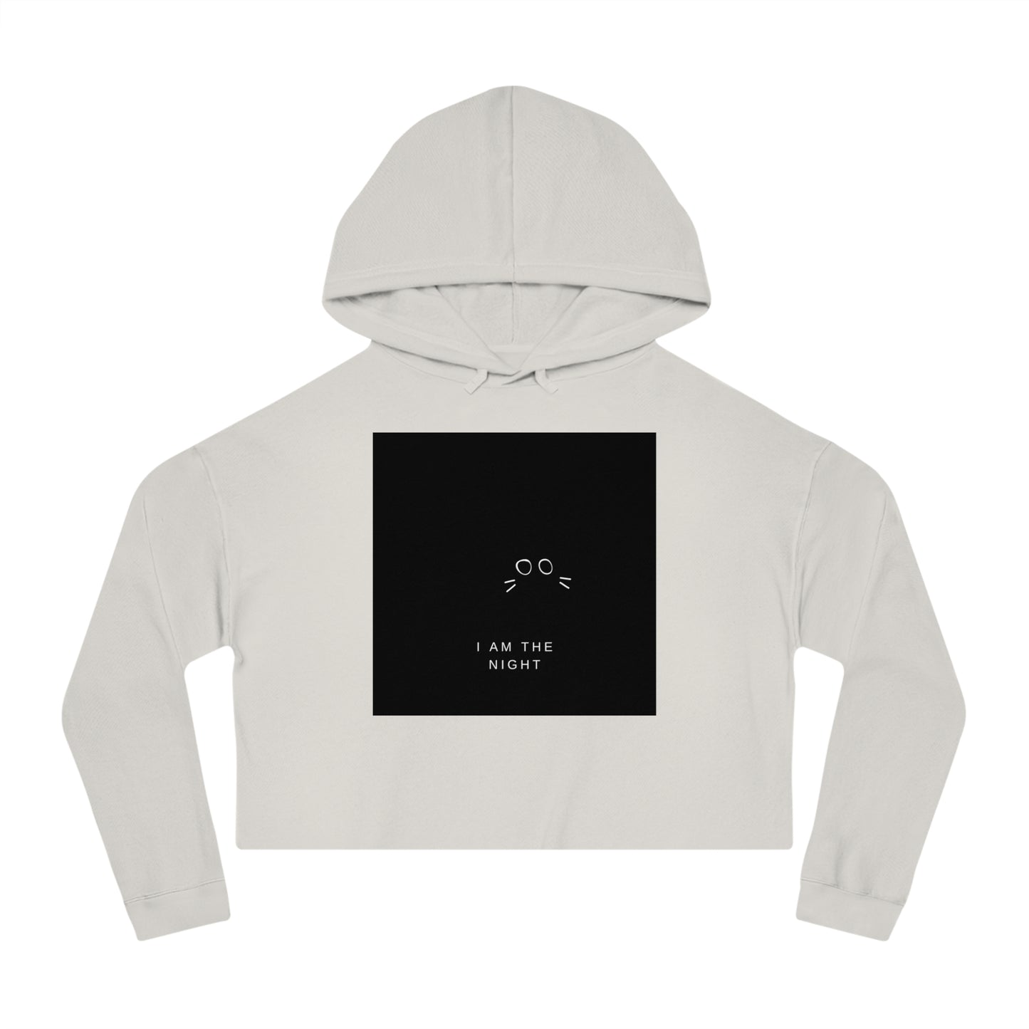 Black Cat Crop Hoodie