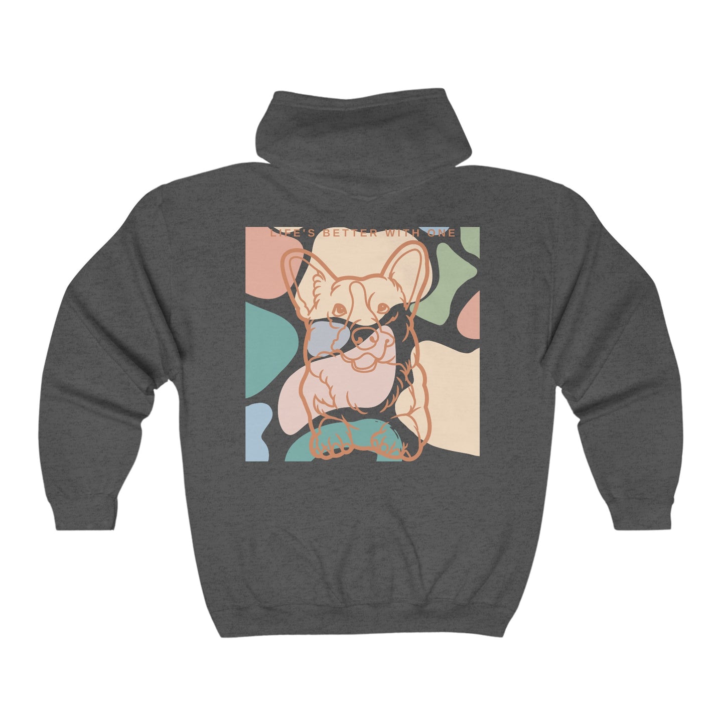 Cute Corgi Unisex Heavy Blend™ Full Zip Hooded Sweatshirt