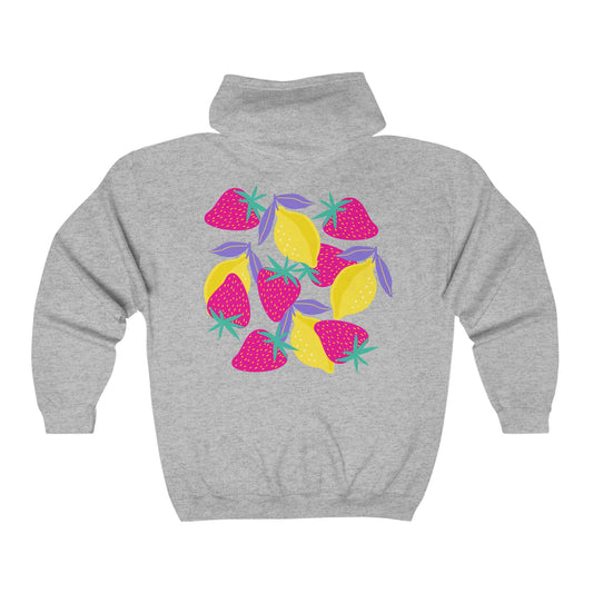 Lemons & Strawberries Unisex Heavy Blend™ Full Zip Hooded Sweatshirt