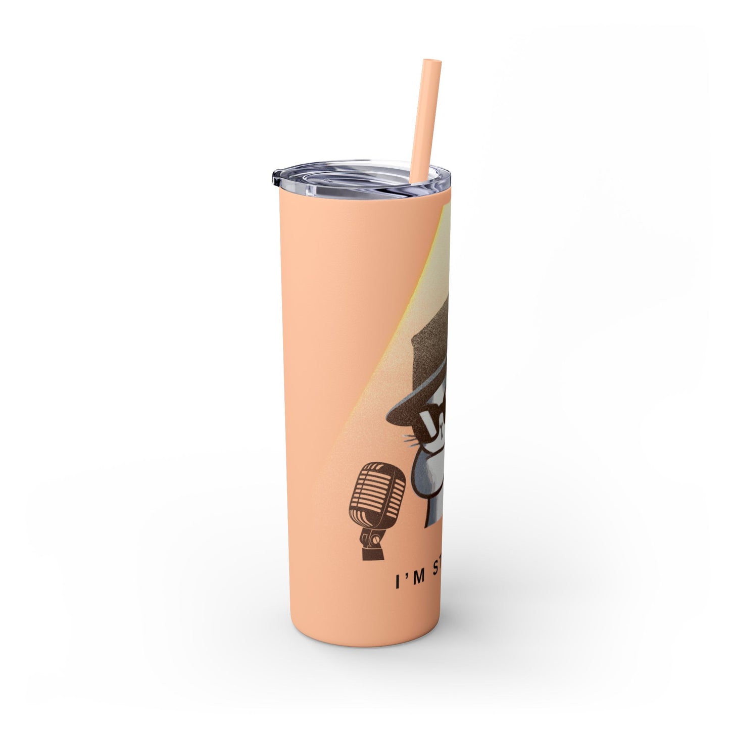 Blues Cat Tumbler with Straw, 20oz