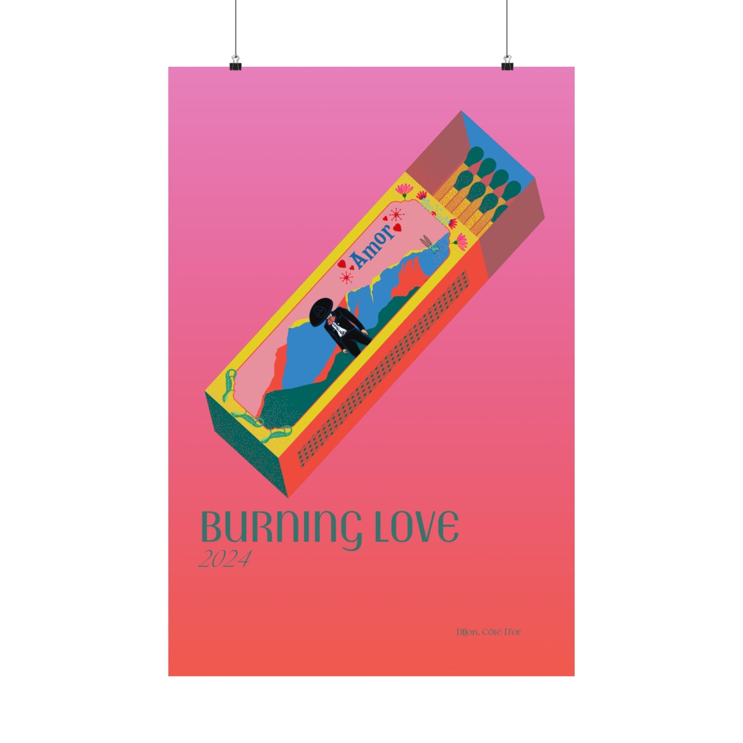 Burning Love Vertical Posters