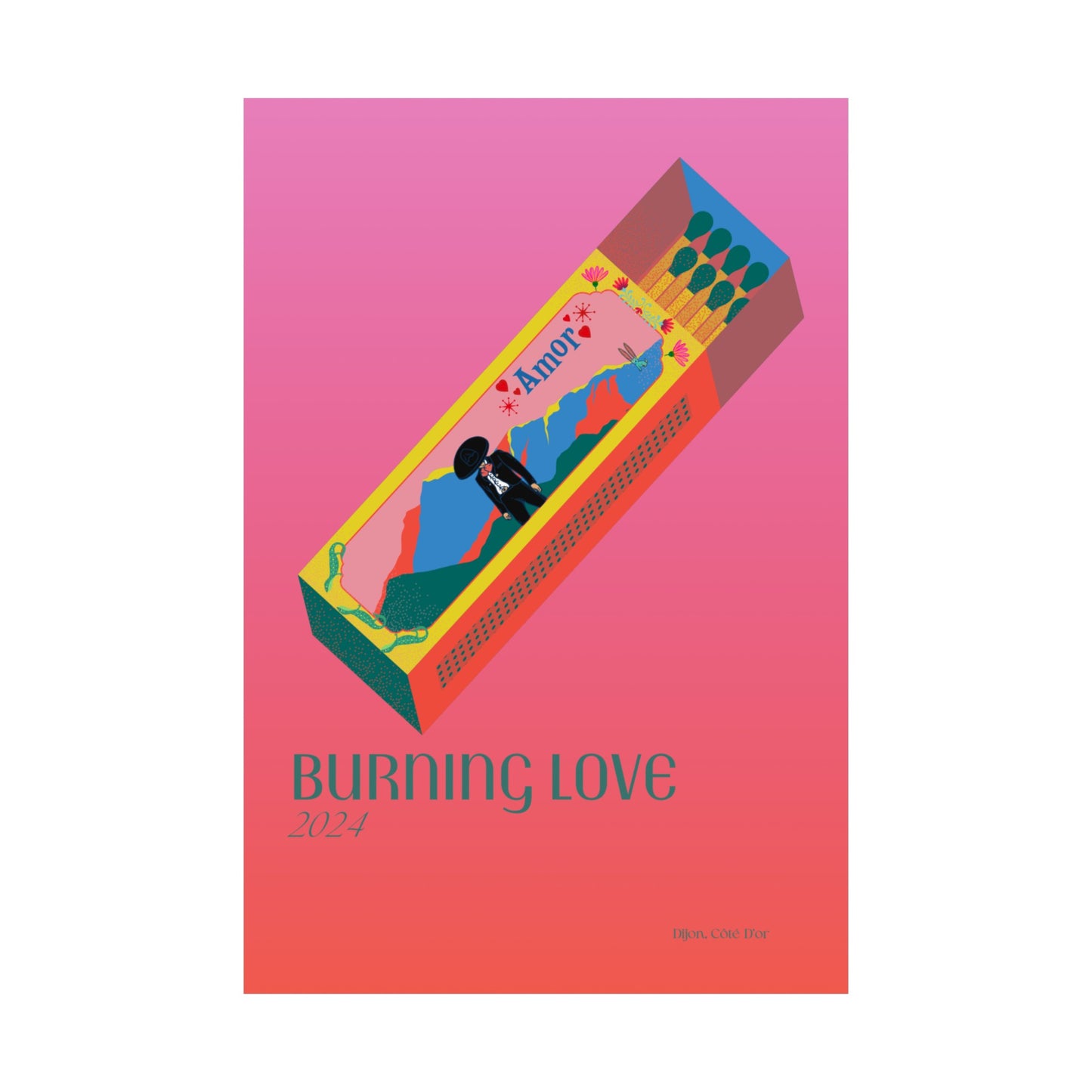 Burning Love Vertical Posters