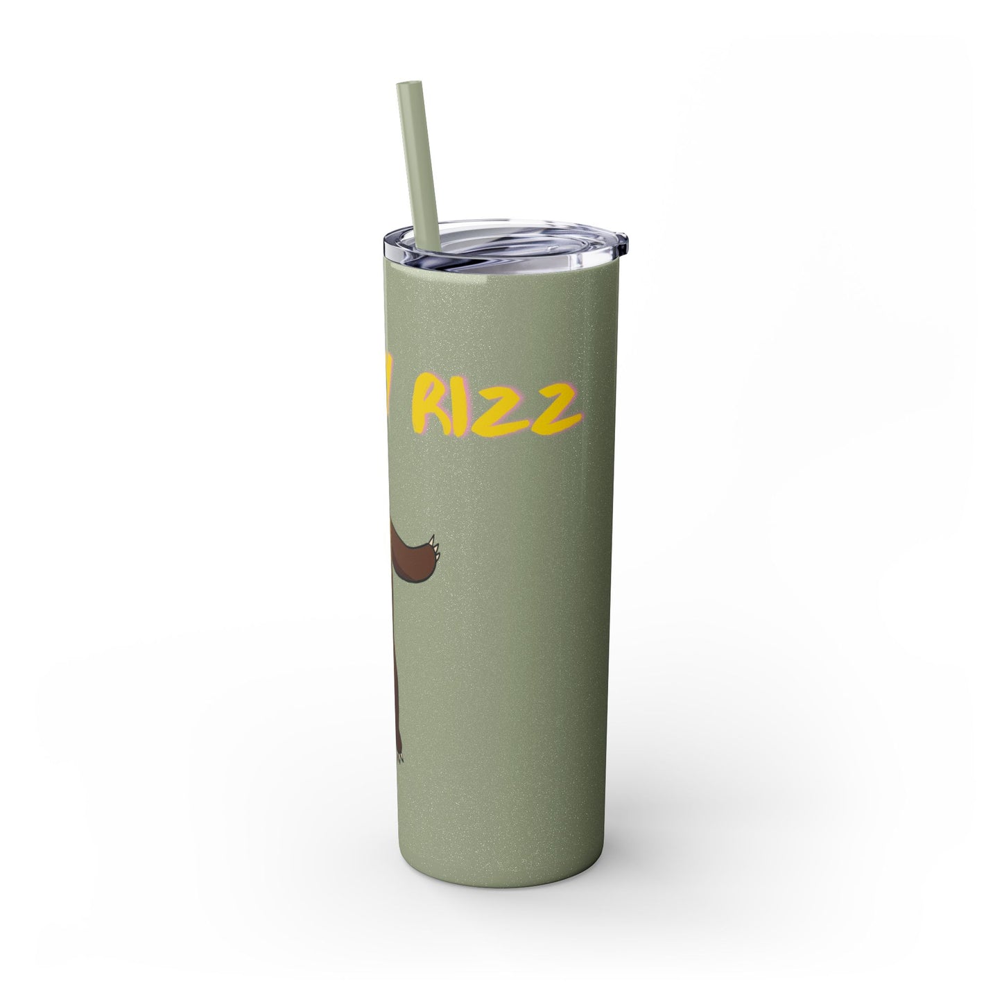 Grizzly Rizz Bear Tumbler with Straw, 20oz