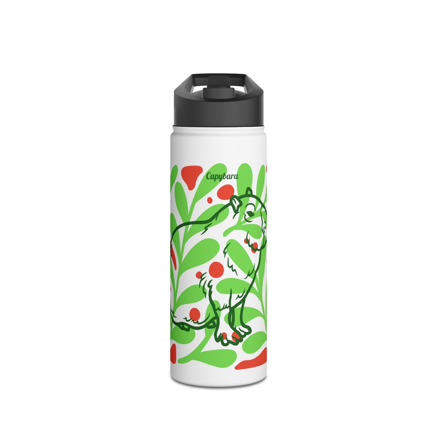 Capybara Steel Water Bottle, Standard Lid