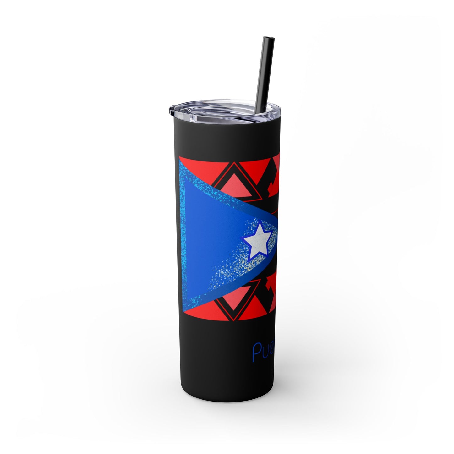 Modern Puerto Rico Tumbler with Straw, 20oz