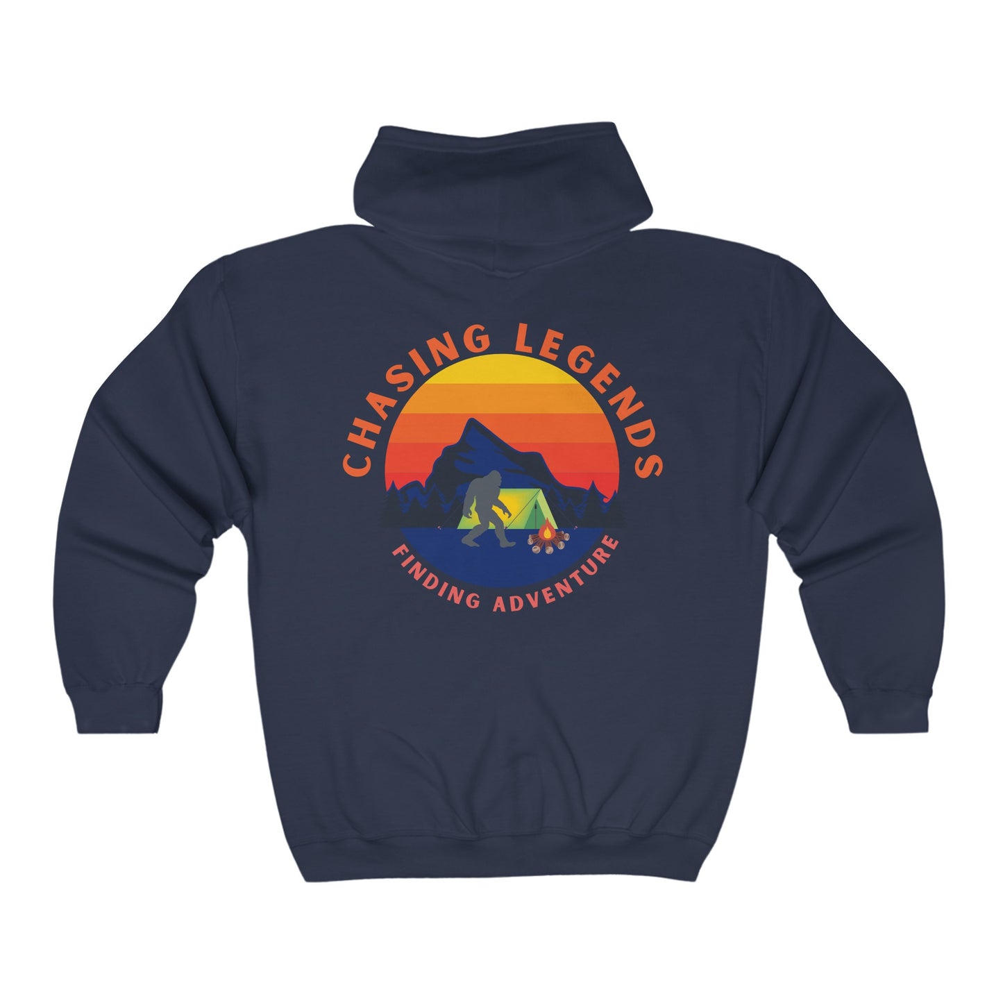 Sudadera unisex con capucha y cierre completo de mezcla pesada Bigfoot Adventure: Chasing Legends