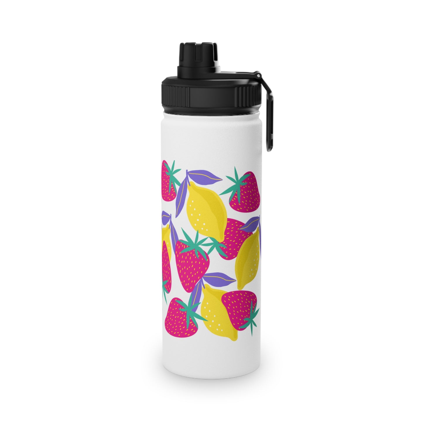 Lemons and Strawberries Stainless Steel Water Bottle, Standard Lid EU