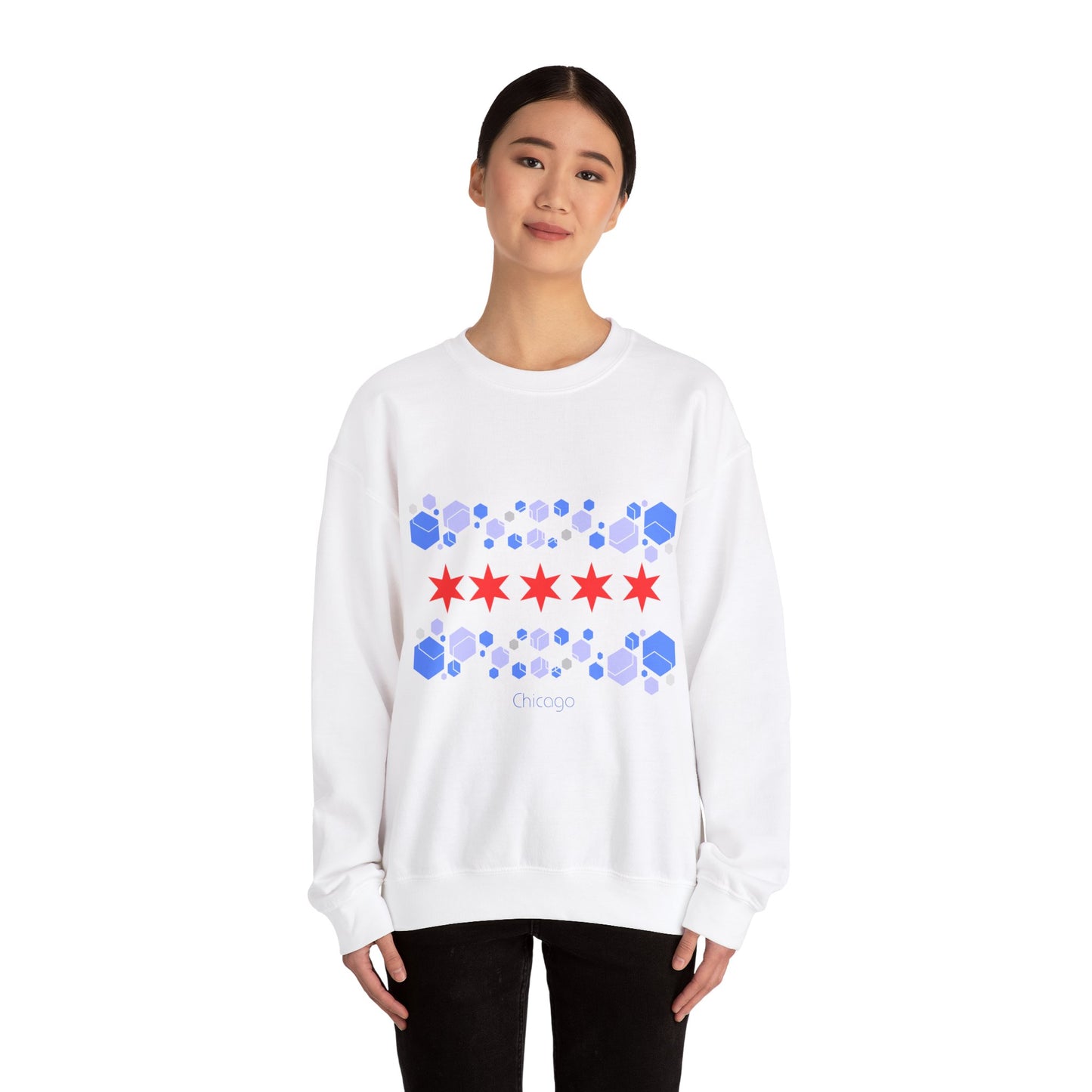 Modern Chicago Unisex Heavy Blend™ Crewneck Sweatshirt EU