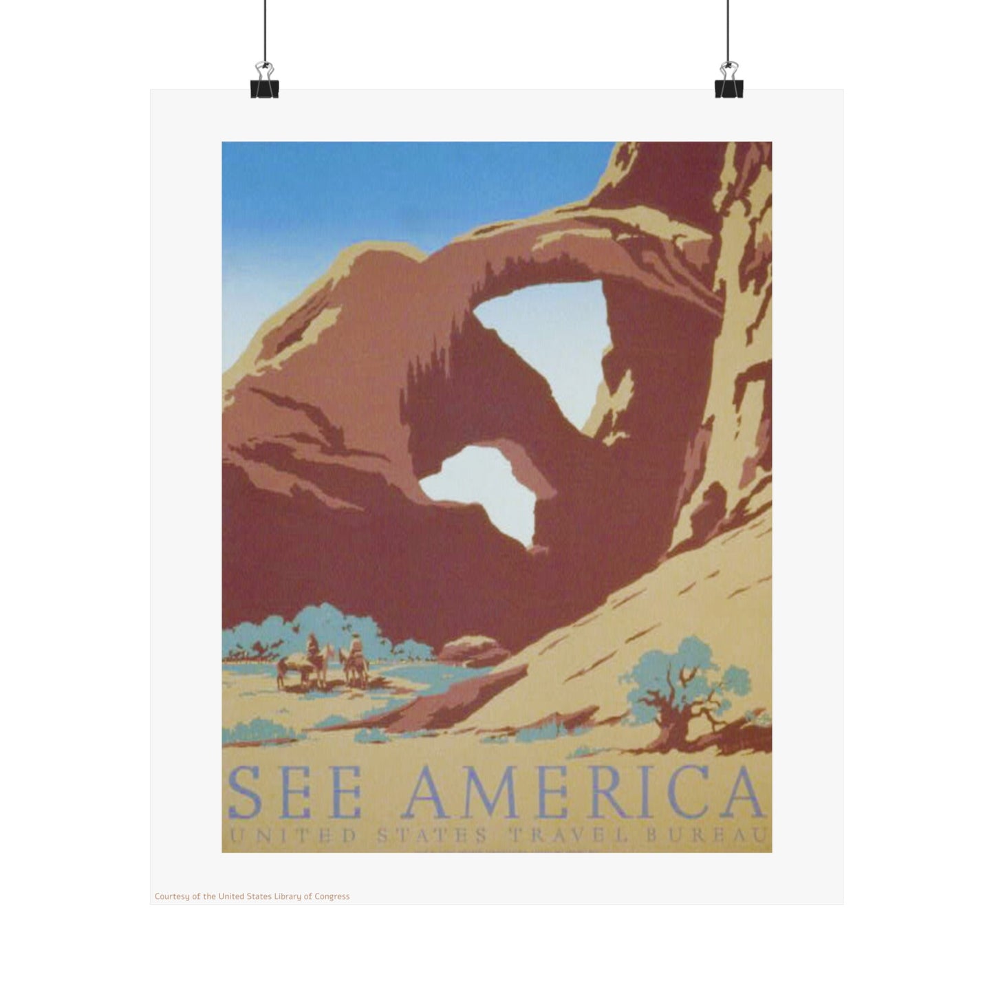 See America Two Illustration Vertical Poster