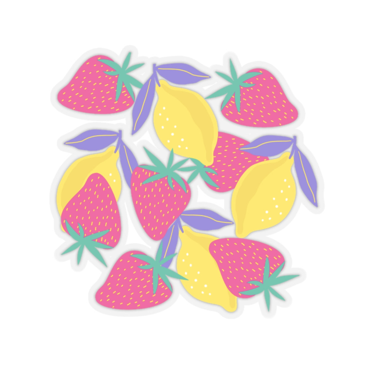 Lemons & Strawberries Kiss-Cut Stickers