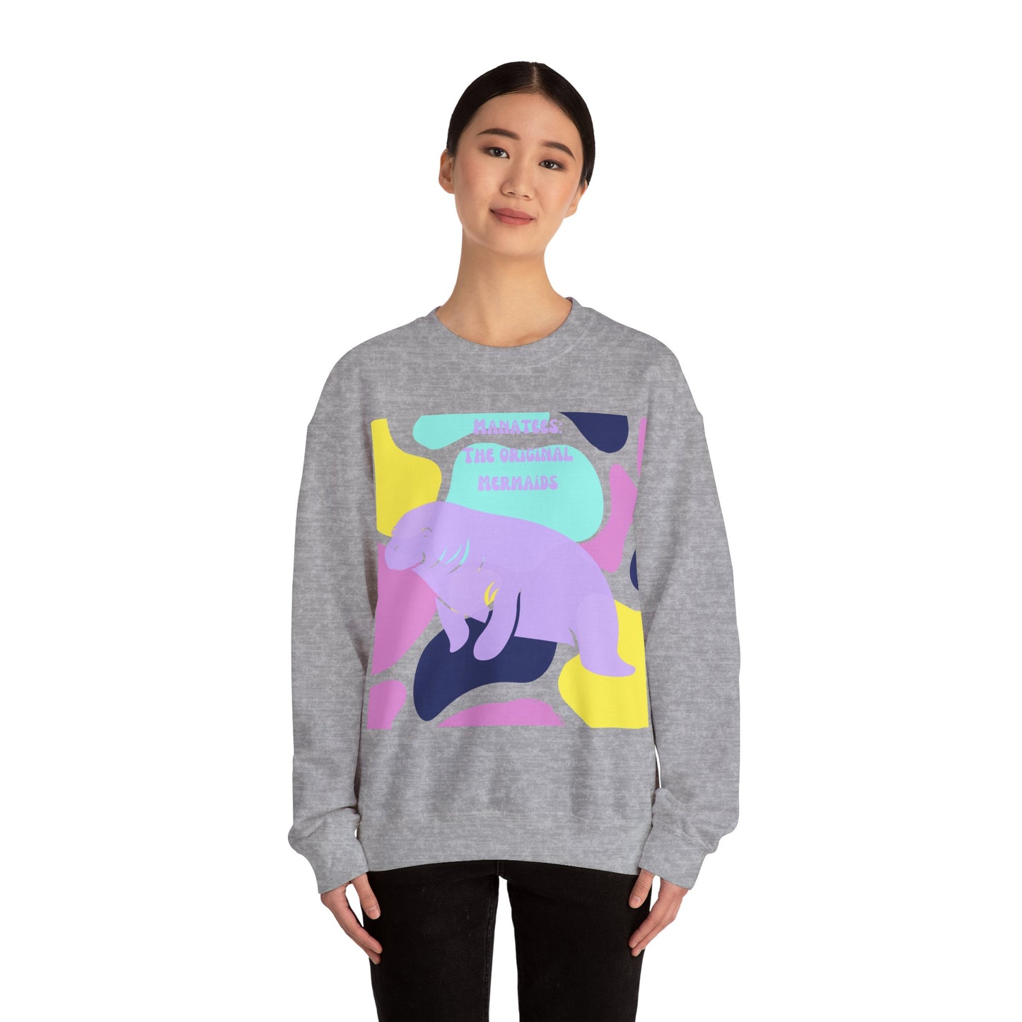 The Original Mermaid Manatee Unisex Heavy Blend™ Crewneck Sweatshirt EU