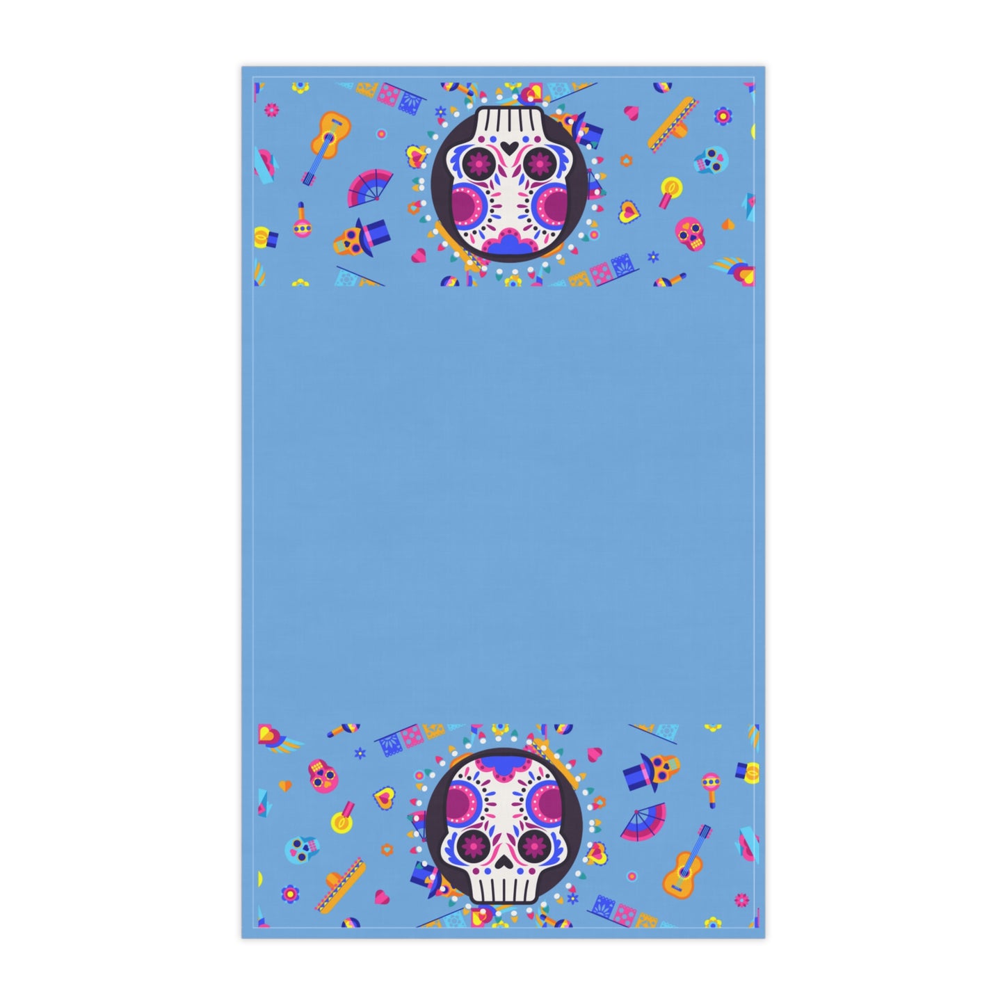 Candy Skull Blue Towels cotton