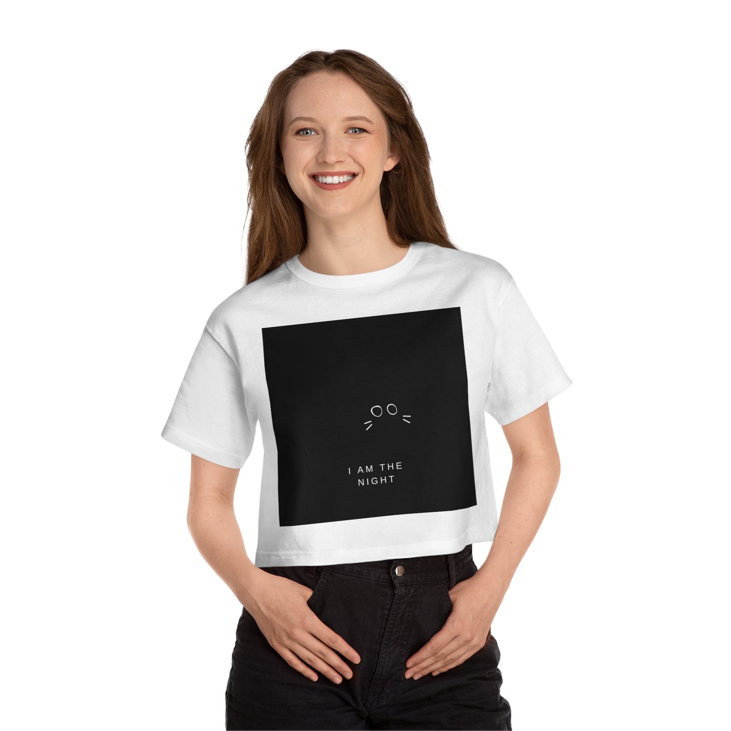 Black Cat Champion Women's Heritage Cropped T-Shirt