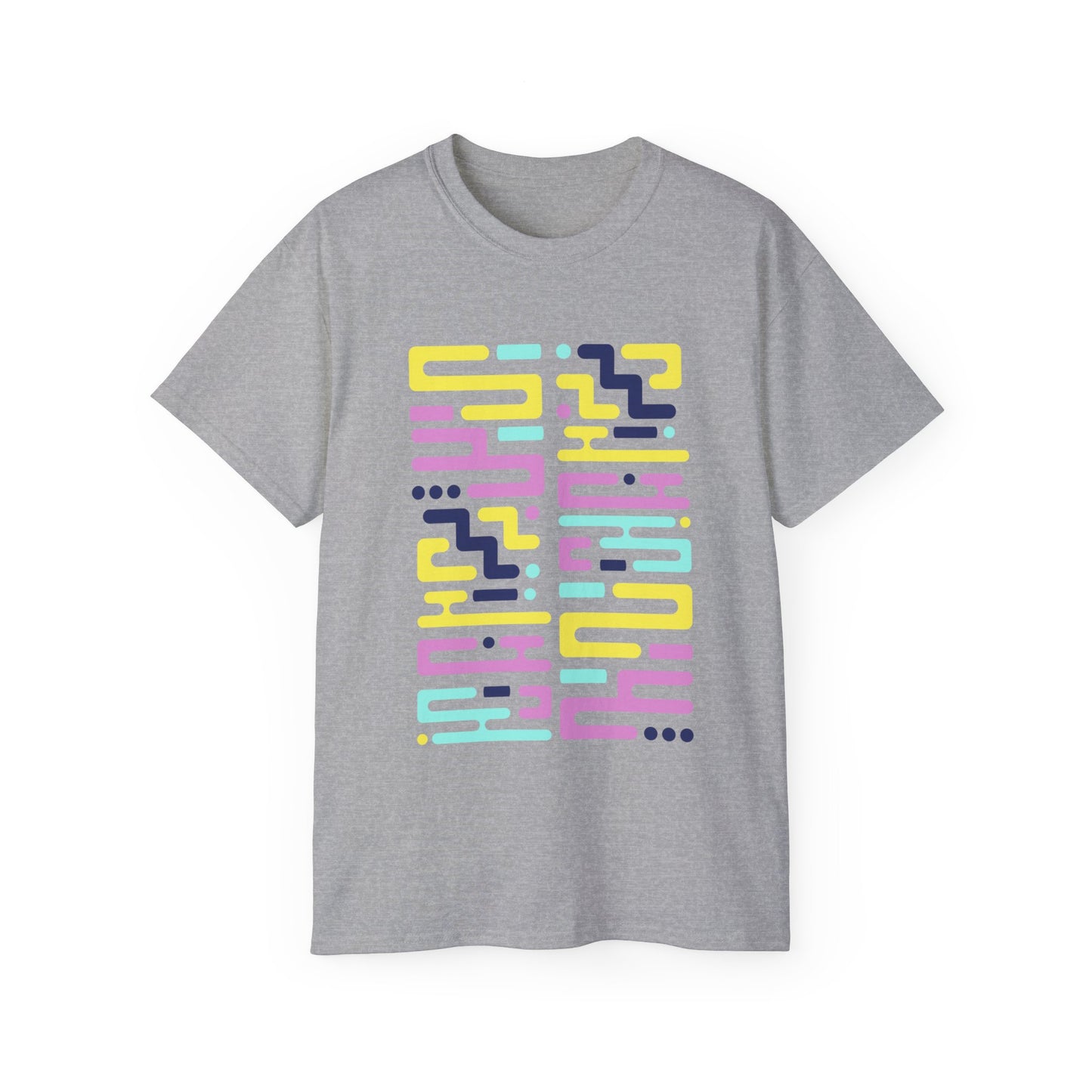 Camiseta de algodón ultra suave con ilustración de Waves In Code de la UE