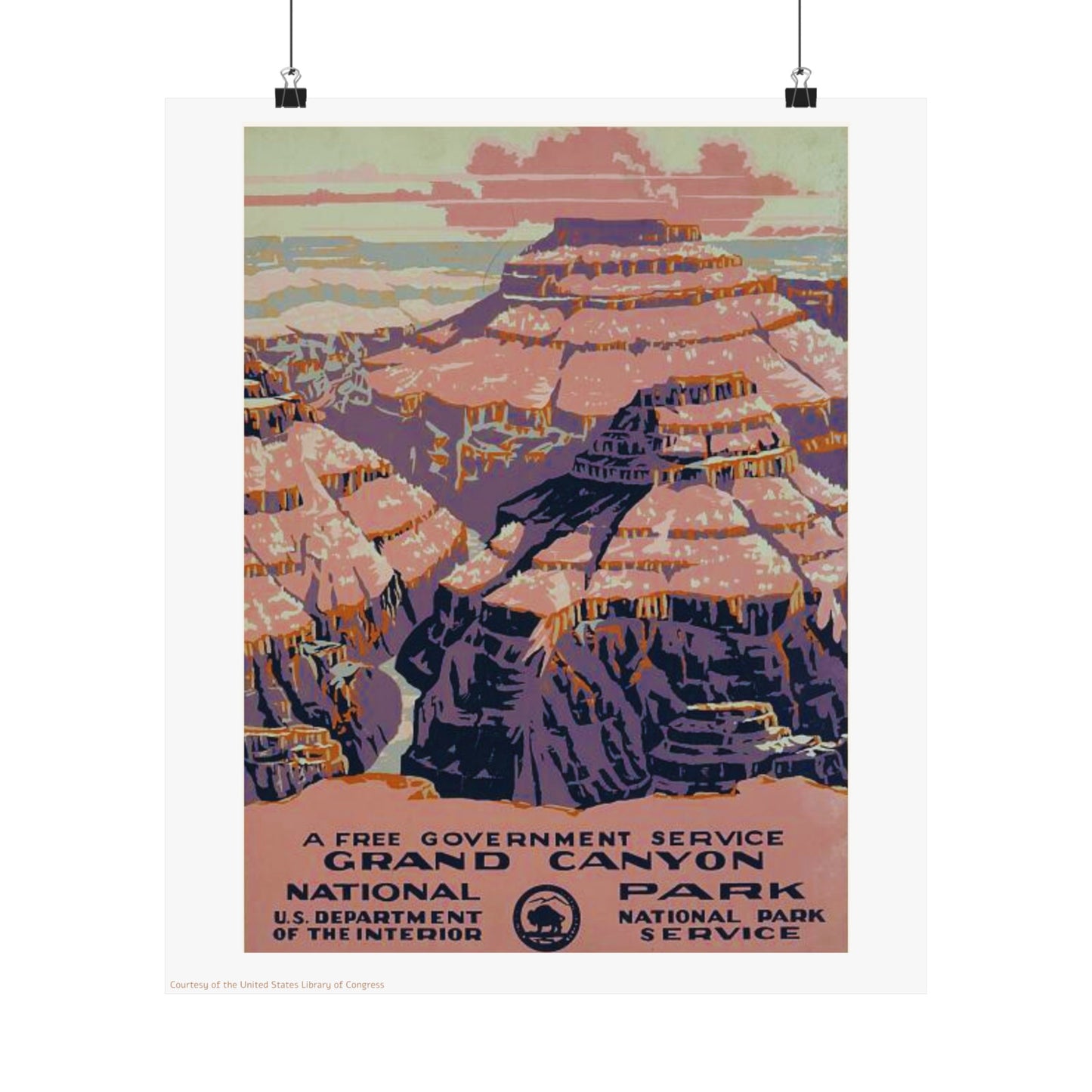 The Grand Canyon Illustration Vertical Poster